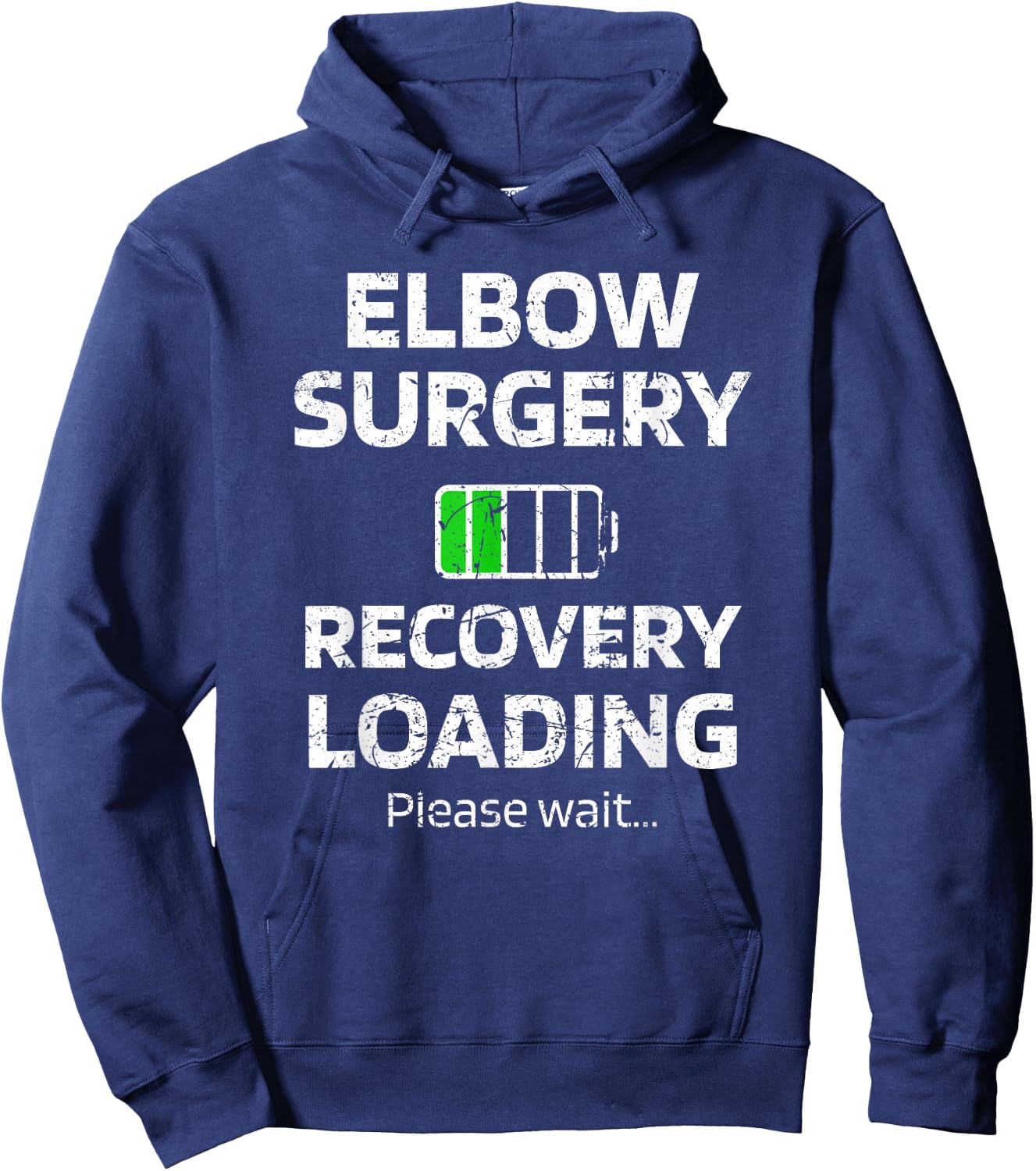 Elbow Surgery Recovery Loading Broken Elbow Arthroscopy Hoodie - Hoodie | Navy