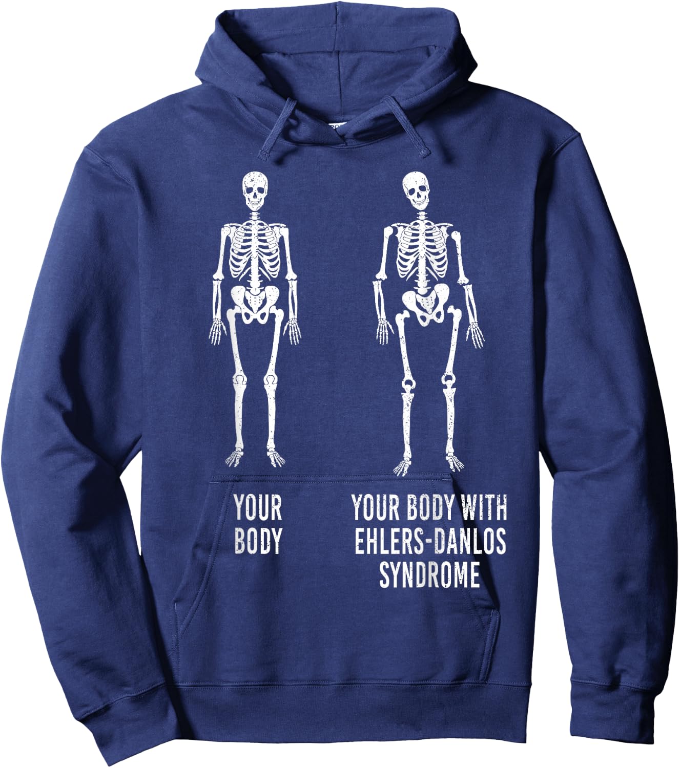 Your Body with Ehlers-Danlos Syndrome EDS Support Awareness Small Hoodie - Hoodie | Navy