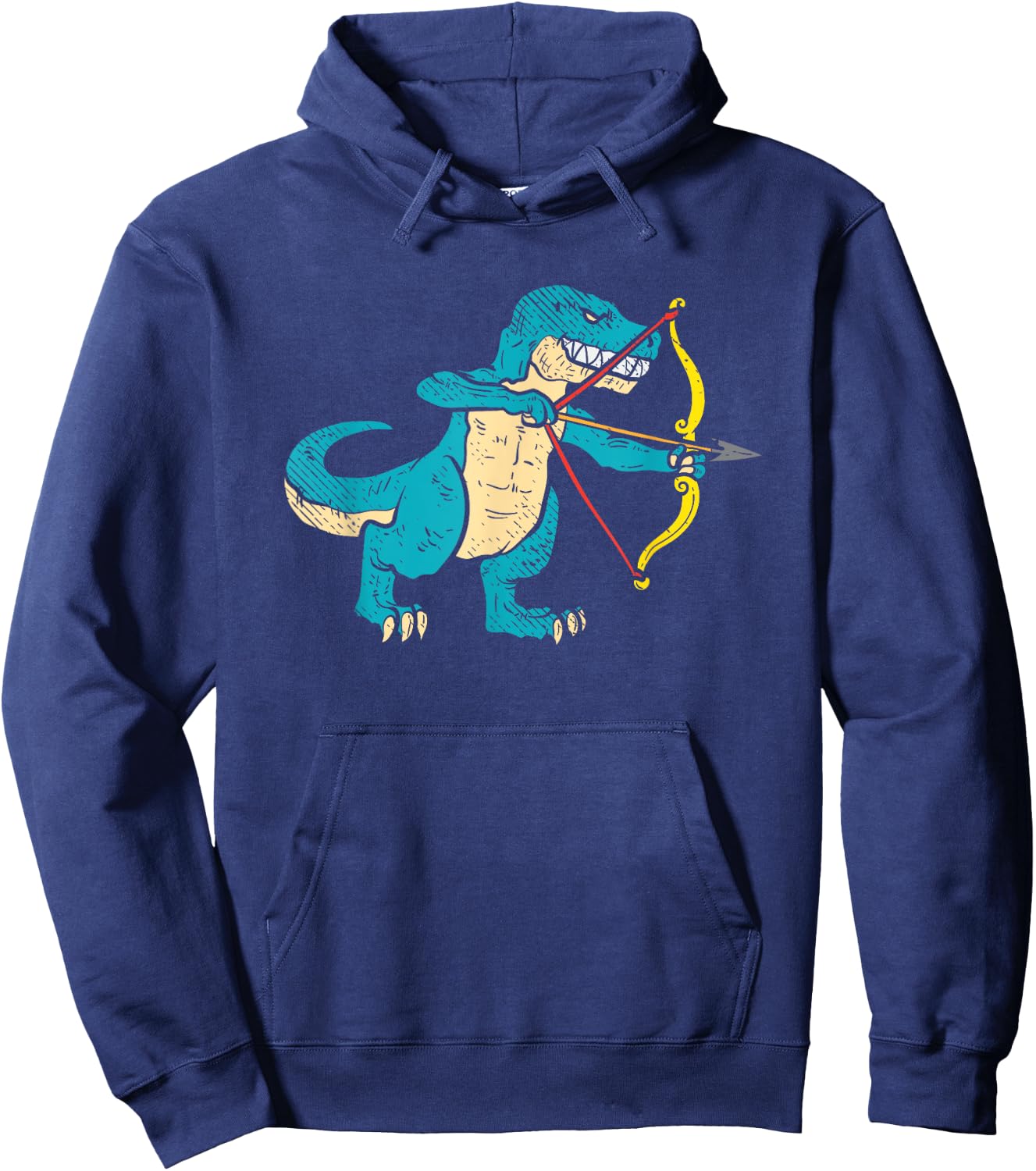 Archery Dinosaur Bow Hunter Arrows Sports Archer Boys T-Rex Hoodie - Hoodie | Navy