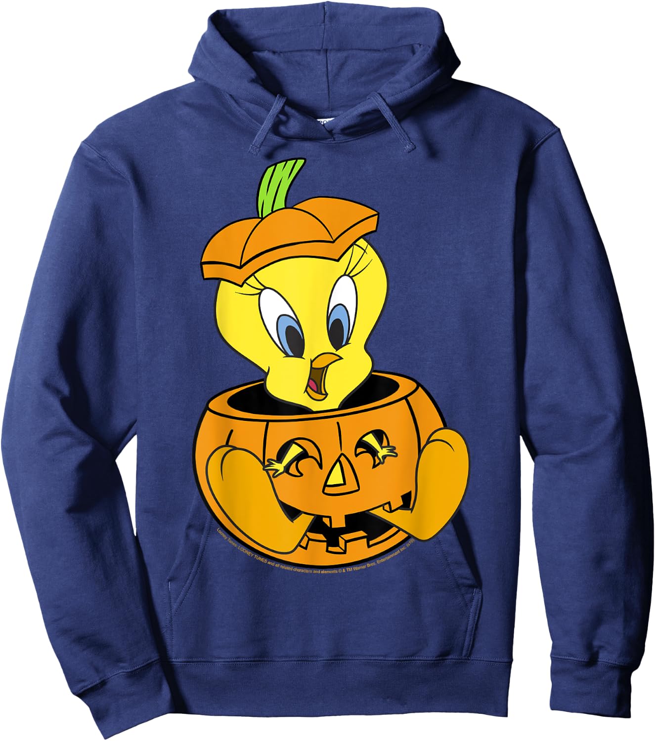 Looney Tunes Halloween Tweety Bird Pumpkin Hoodie - Hoodie | Navy