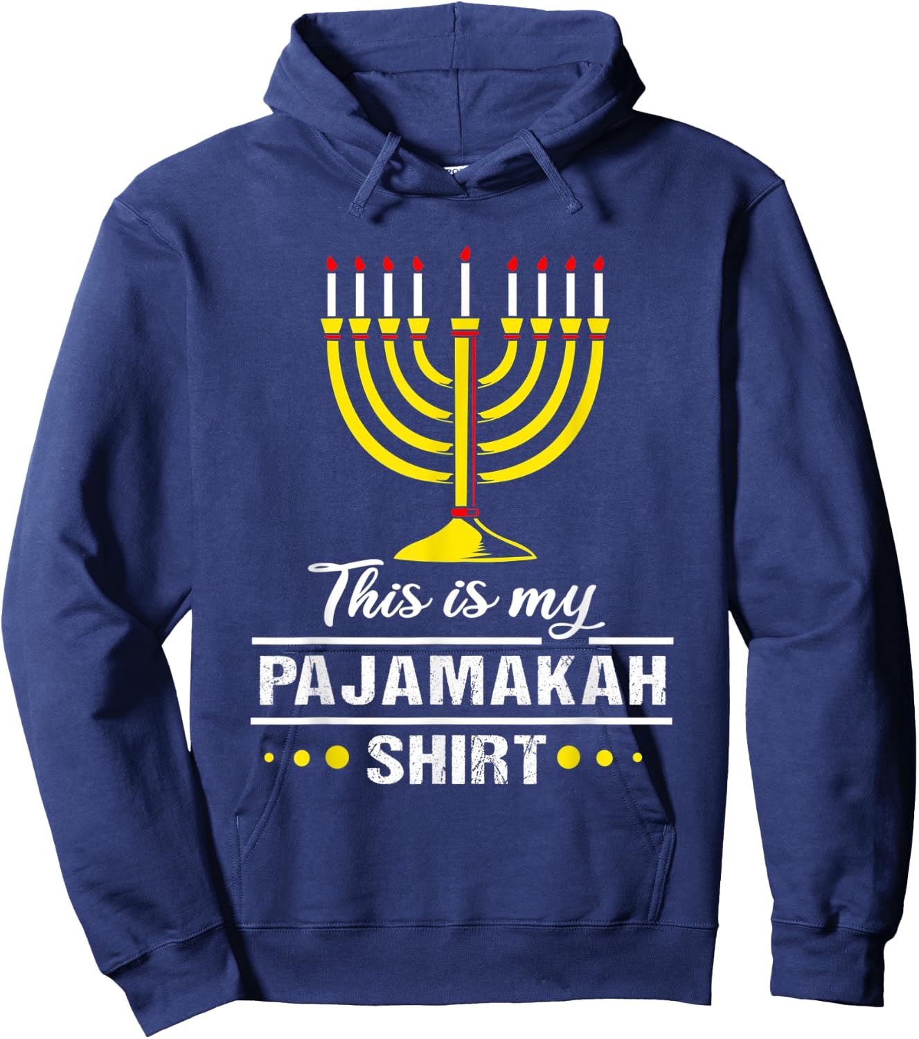 Chanukah Pajamas For Family Hanukkah Pajamakah Hoodie - Hoodie | Navy