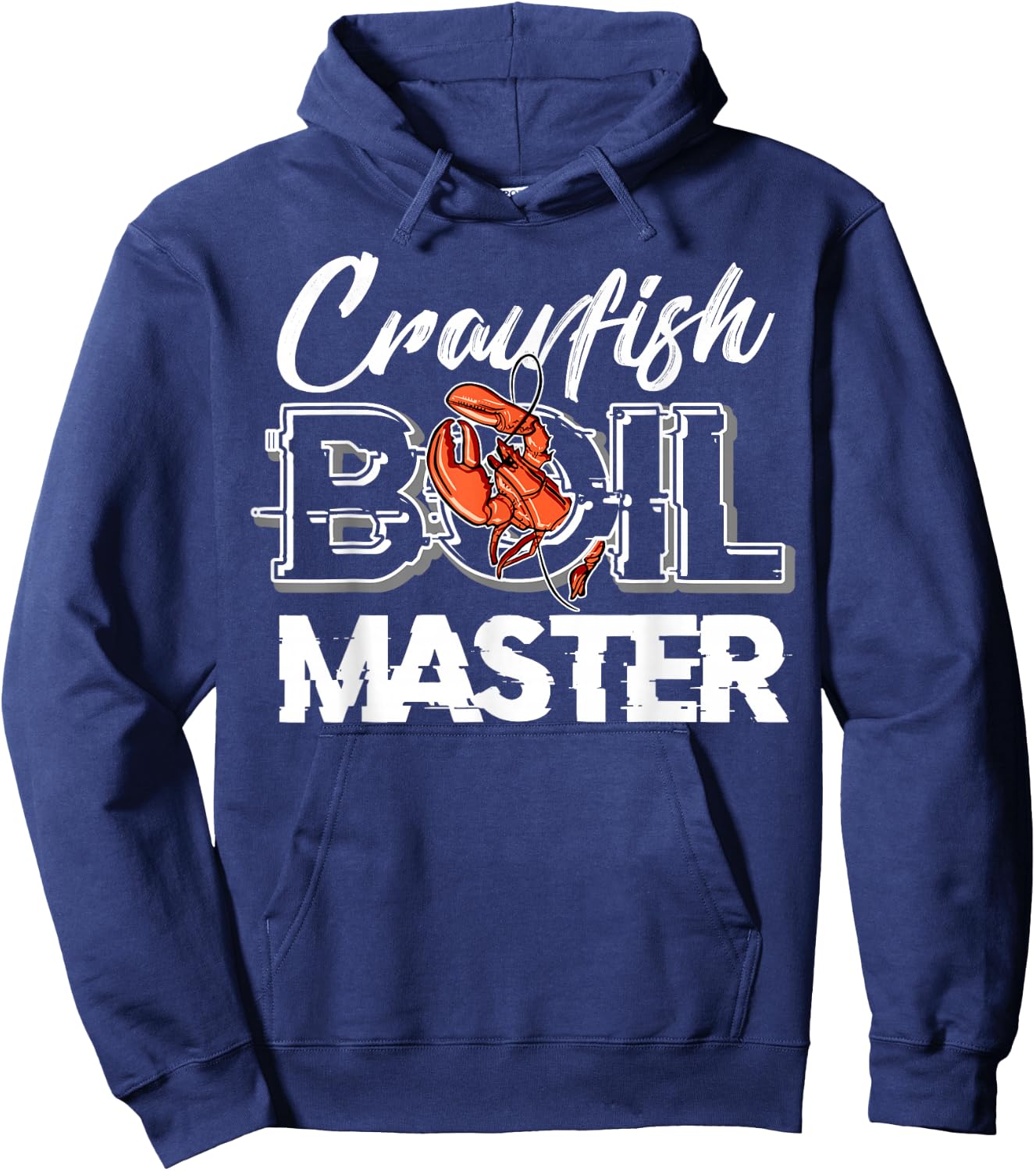 Crawfish Boil Master Cajun Seafood Festival Retro Cooking Hoodie - Hoodie | Navy