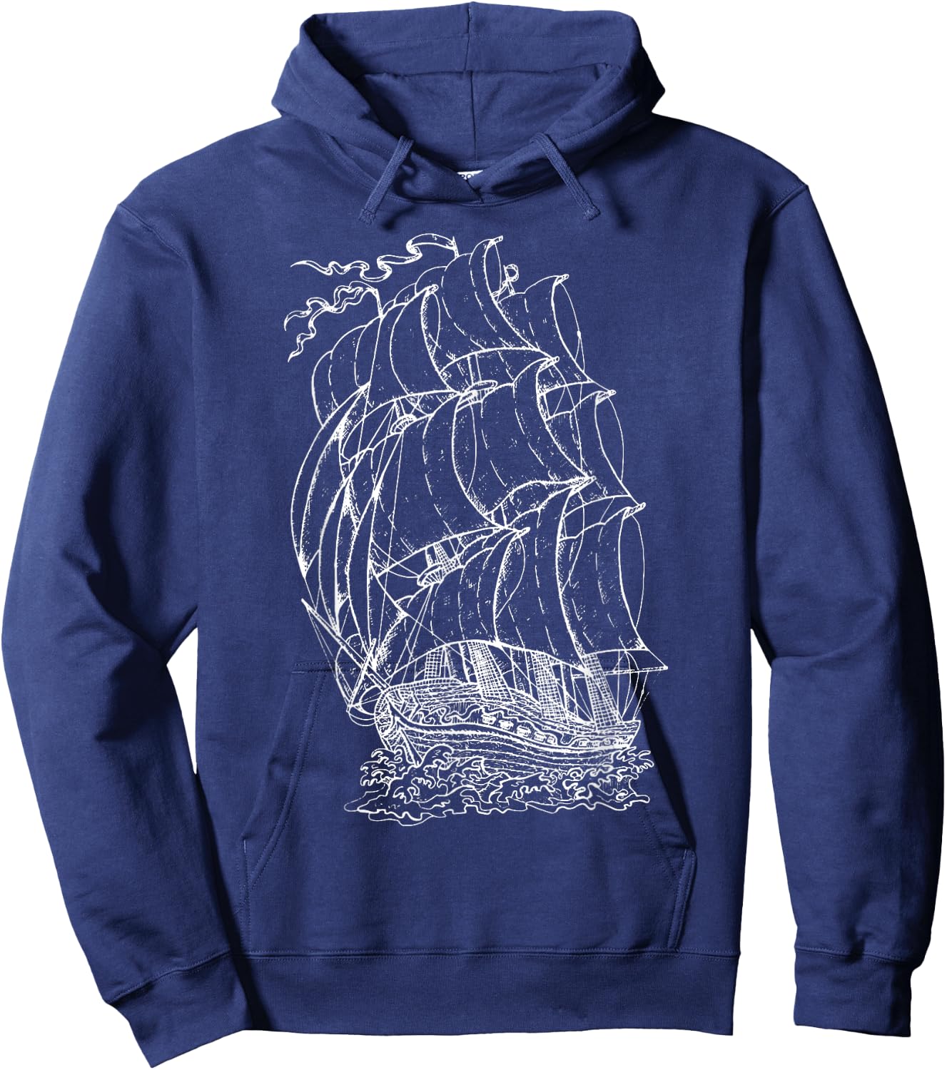 Pirate Ship Vintage Retro Nautical Sailing Boat Captain Hoodie - Hoodie | Navy