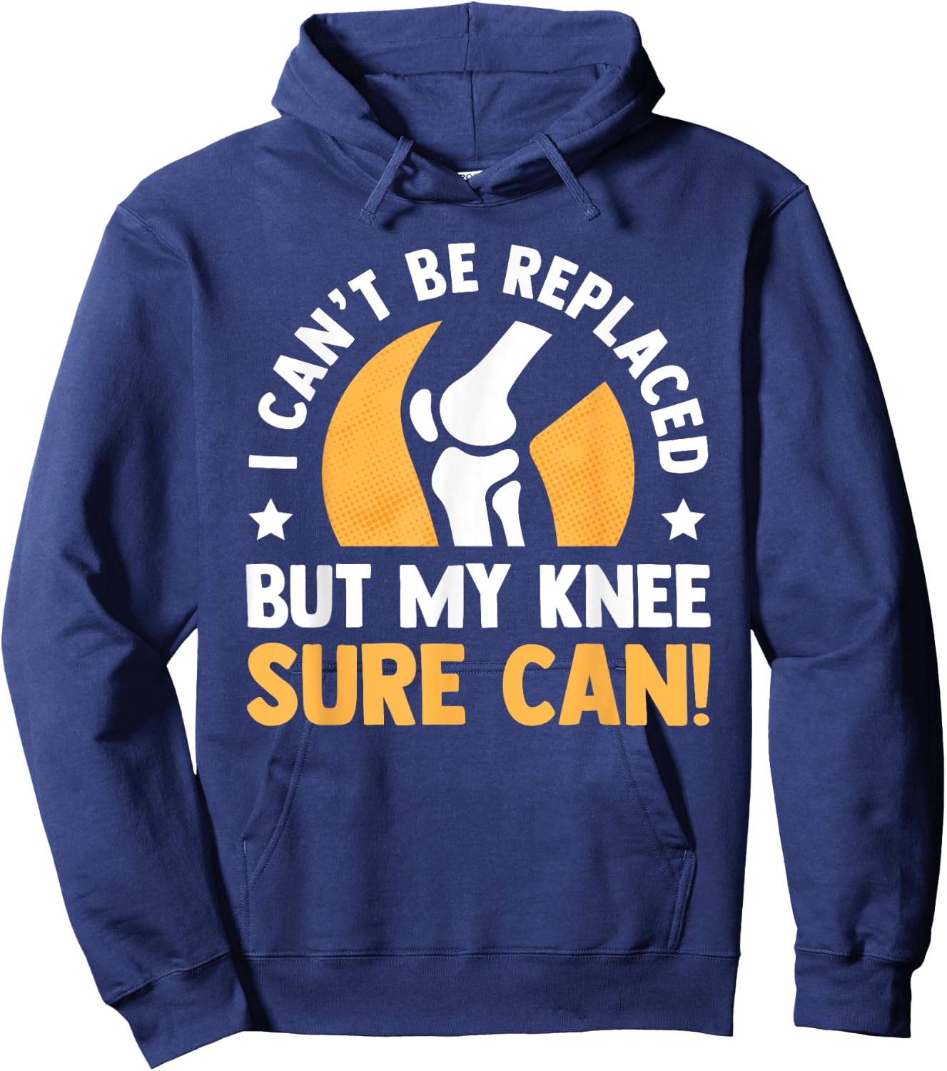 Funny Knee Replacement Bionic Surgery ACL Get Well Soon Gift Hoodie - Hoodie | Navy