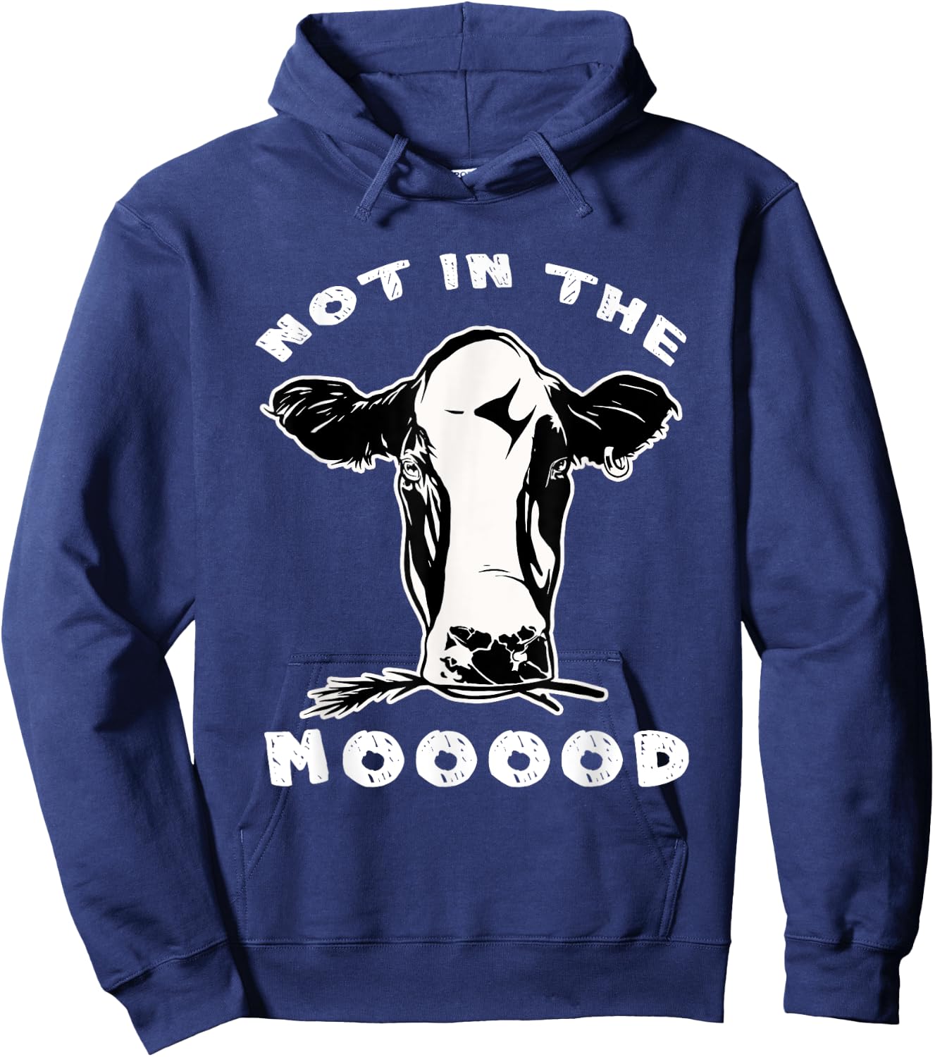 Not In The Mood Cow Hoodie - Hoodie | Navy