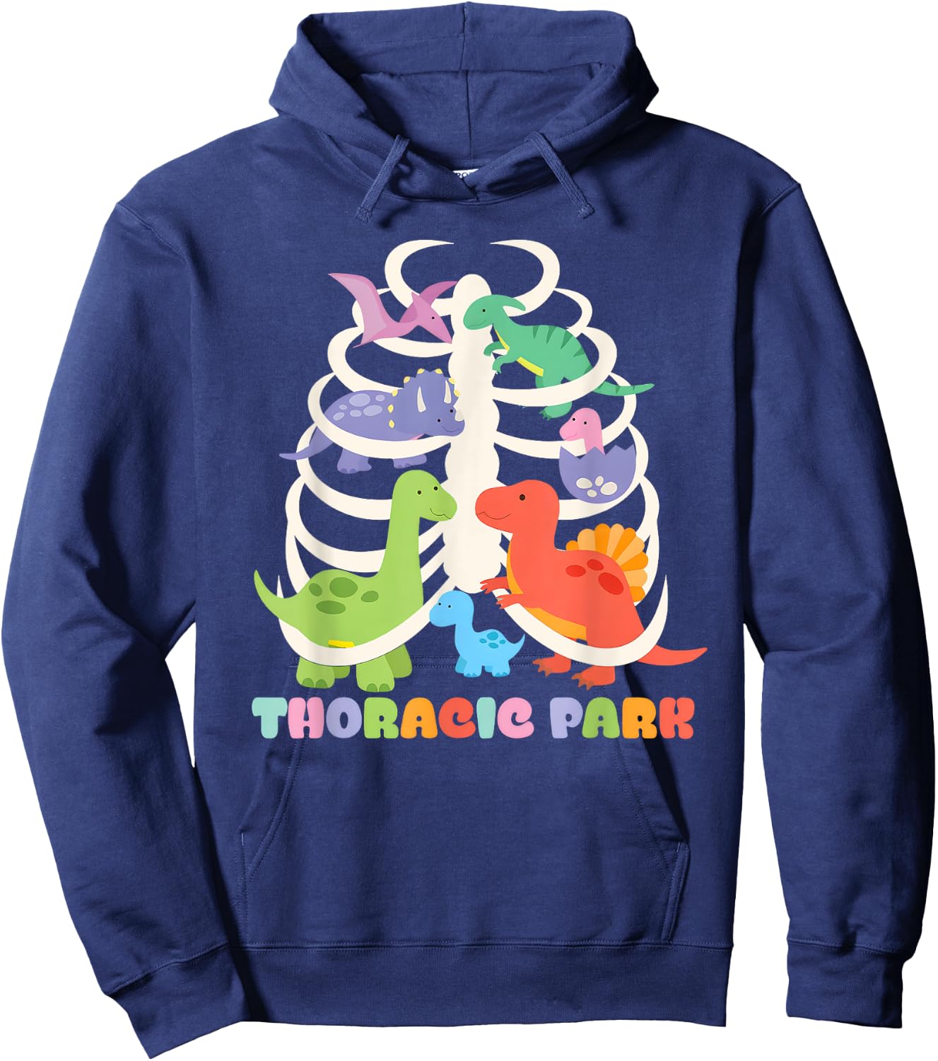 Funny Thoracic Park Dinosaur Nurse Squad Nursing Students Hoodie - Hoodie | Navy