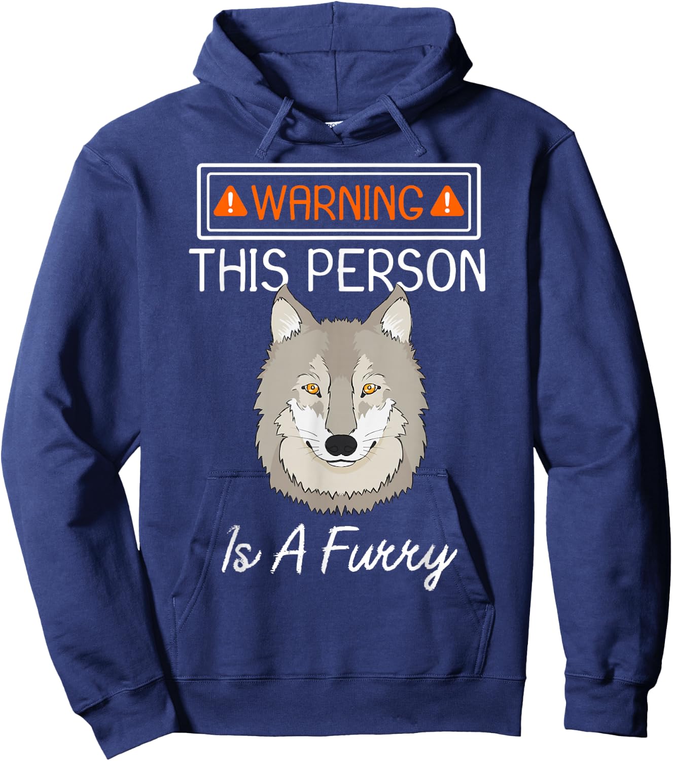 Warning This Person Is A Furry Fandom Furries Cosplay Design Hoodie - Hoodie | Navy