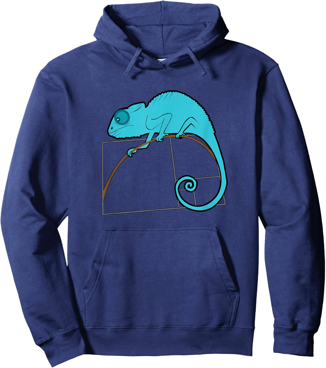 Fibonacci Chameleon Golden Ratio Hoodie - Hoodie | Navy