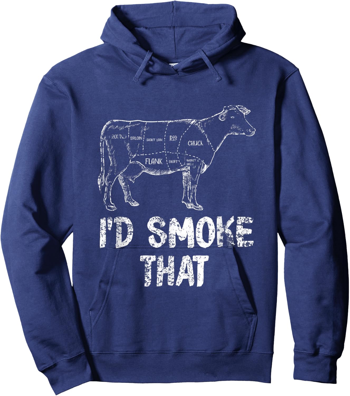 Id Smoke That BBQ Hoodie - Hoodie | Navy
