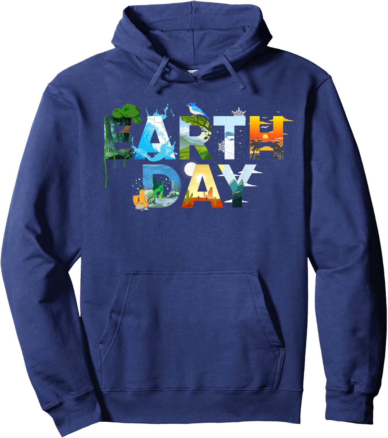 Earth Day Environmental Protection Save Tree & Animals Hoodie - Hoodie | Navy