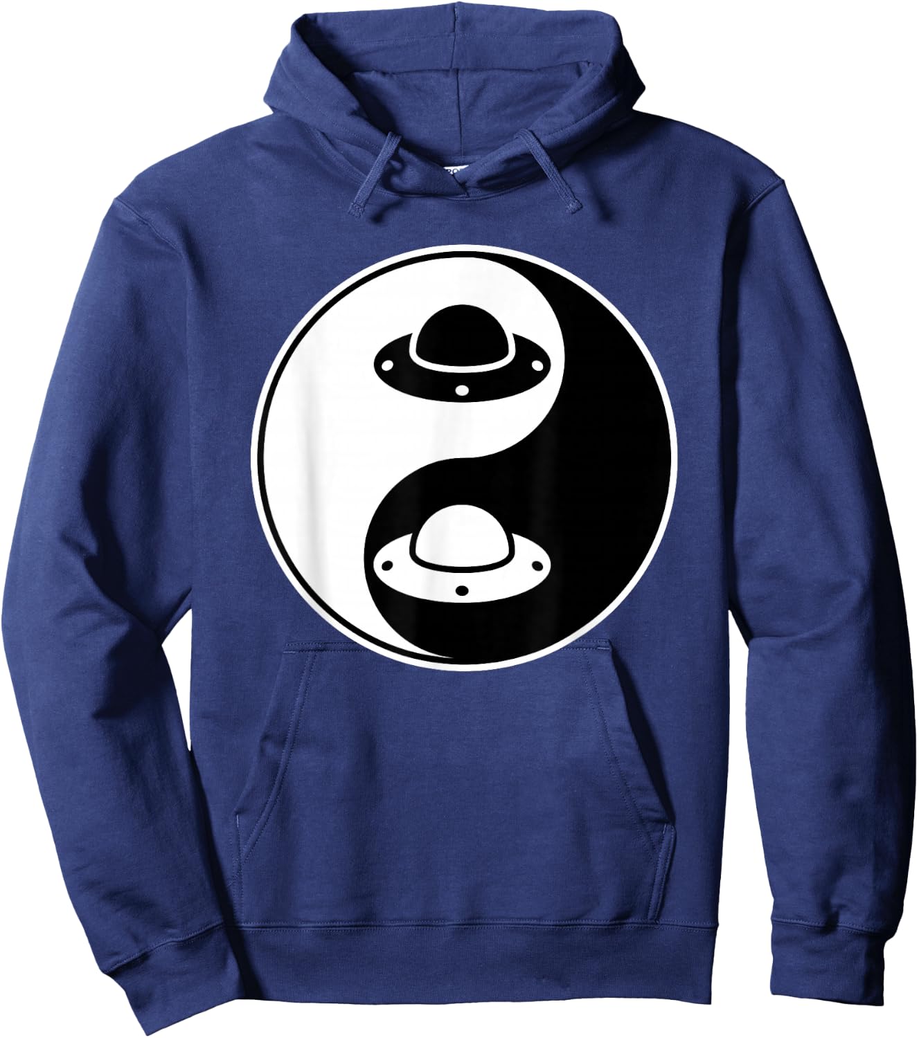 Yin Yang - Alien Ufo Paranormal - Buddhist Zhen Spiritual Hoodie - Hoodie | Navy