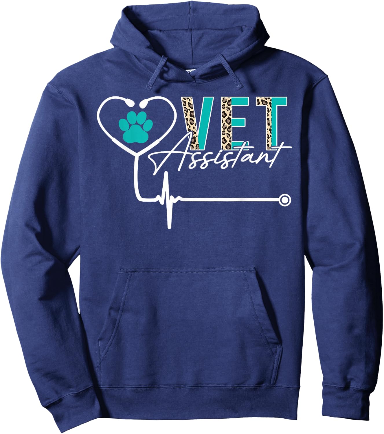 Veterinary Assistant Funny Vet Assistant Hoodie - Hoodie | Navy