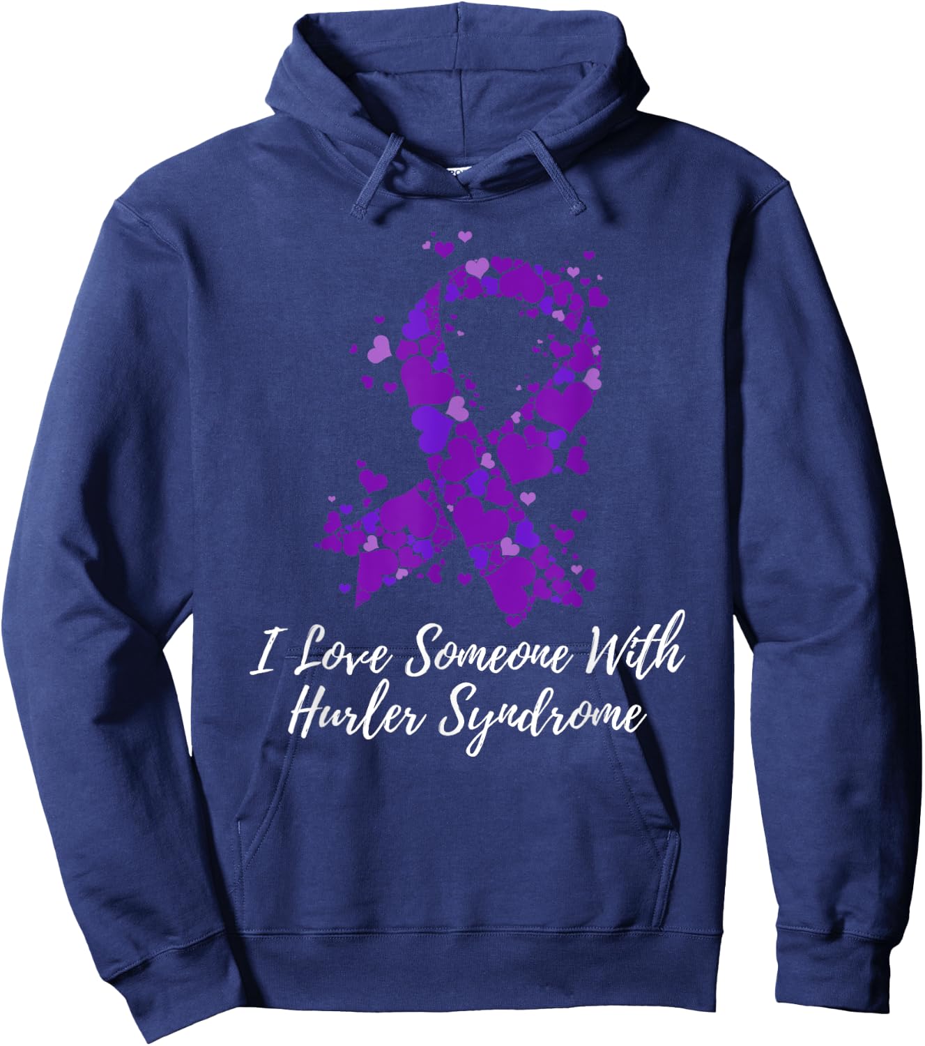 I Love Someone With Hurler Syndrome Awareness Hoodie - Hoodie | Navy