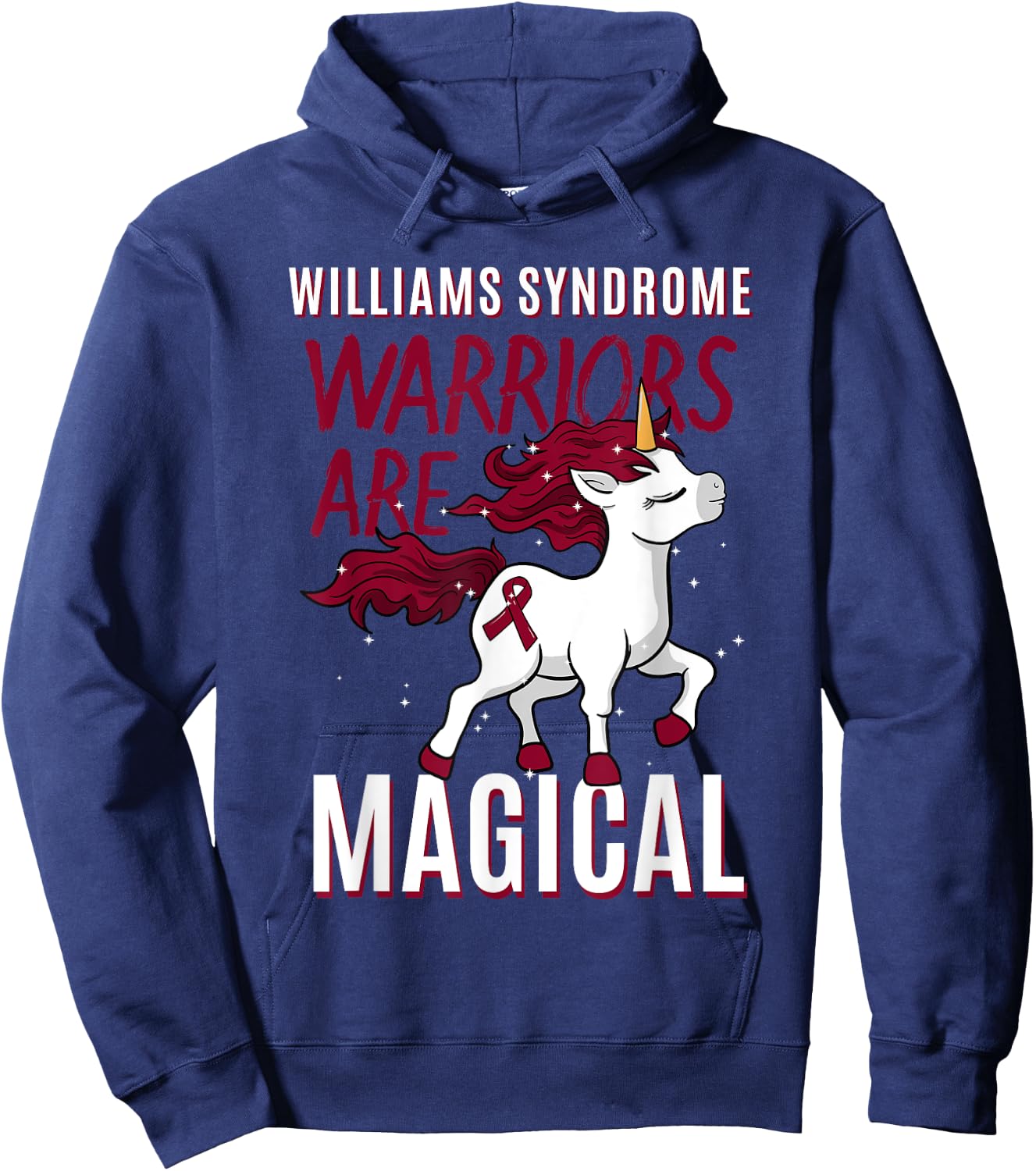 Williams Syndrome Warrior WS Williams–Beuren WBS Unicorn Hoodie - Hoodie | Navy