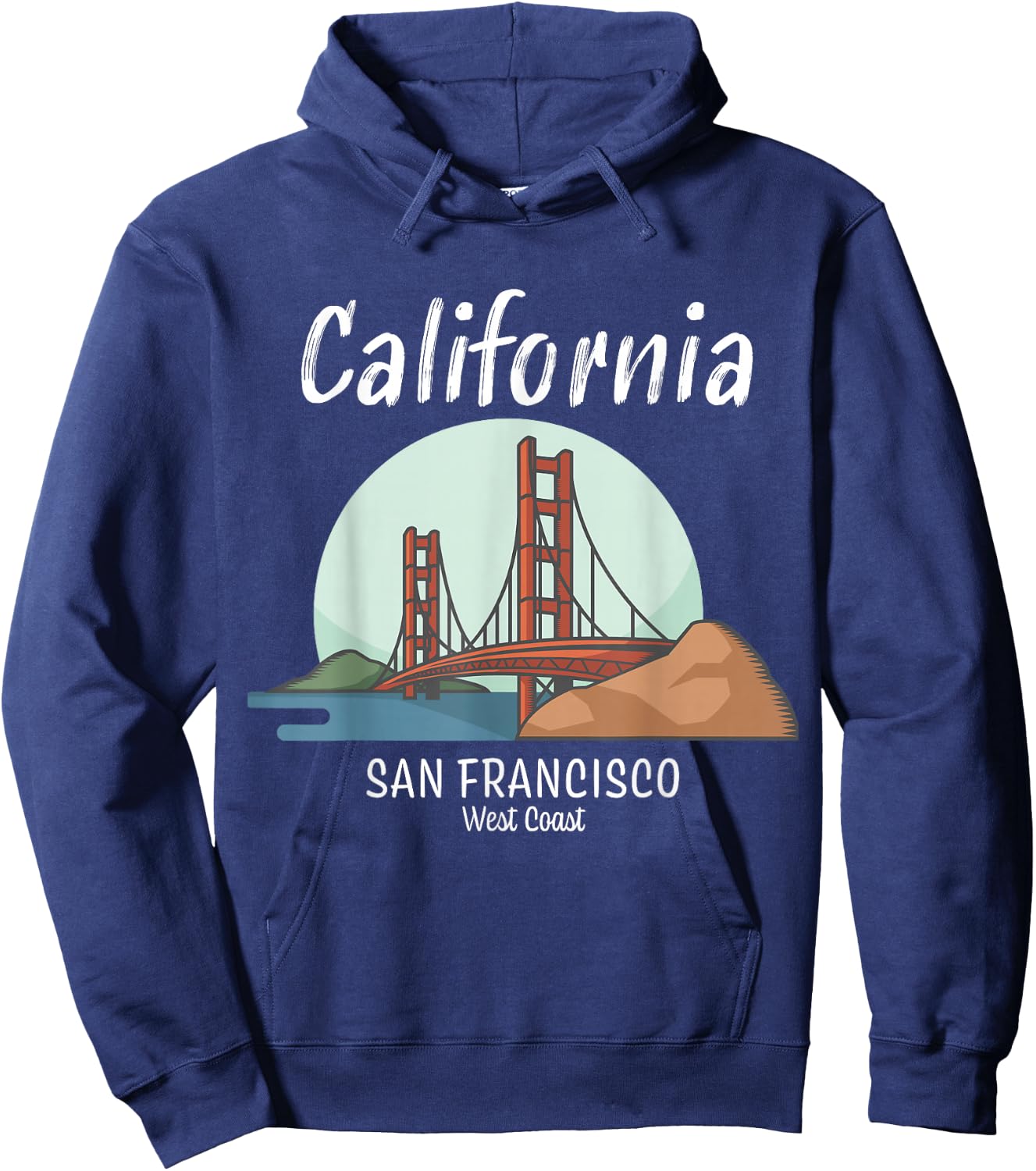 Golden Gate Bridge Gift Design | California | San Francisco Hoodie - Hoodie | Navy