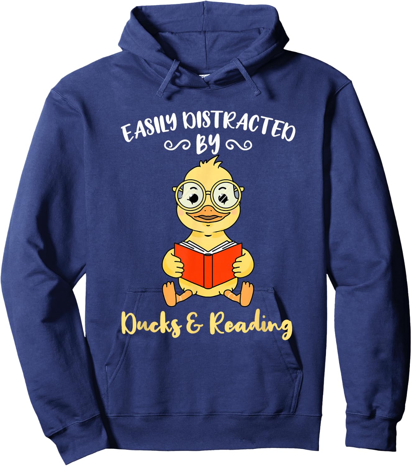 Easily Distracted By Ducks And Reading Librarian Hoodie - Hoodie | Navy