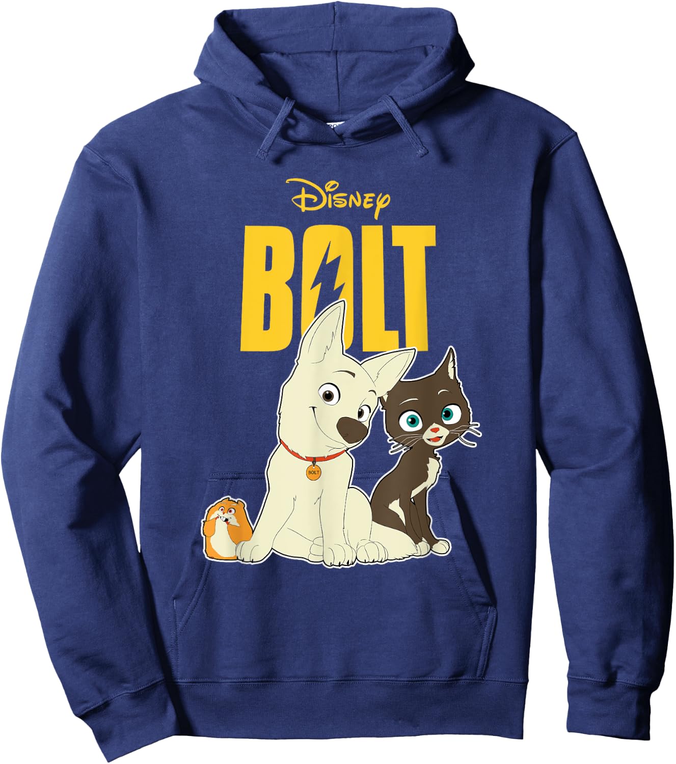 Disney Bolt Mittens & Rhino Best Friend Group Poster Hoodie - Hoodie | Navy