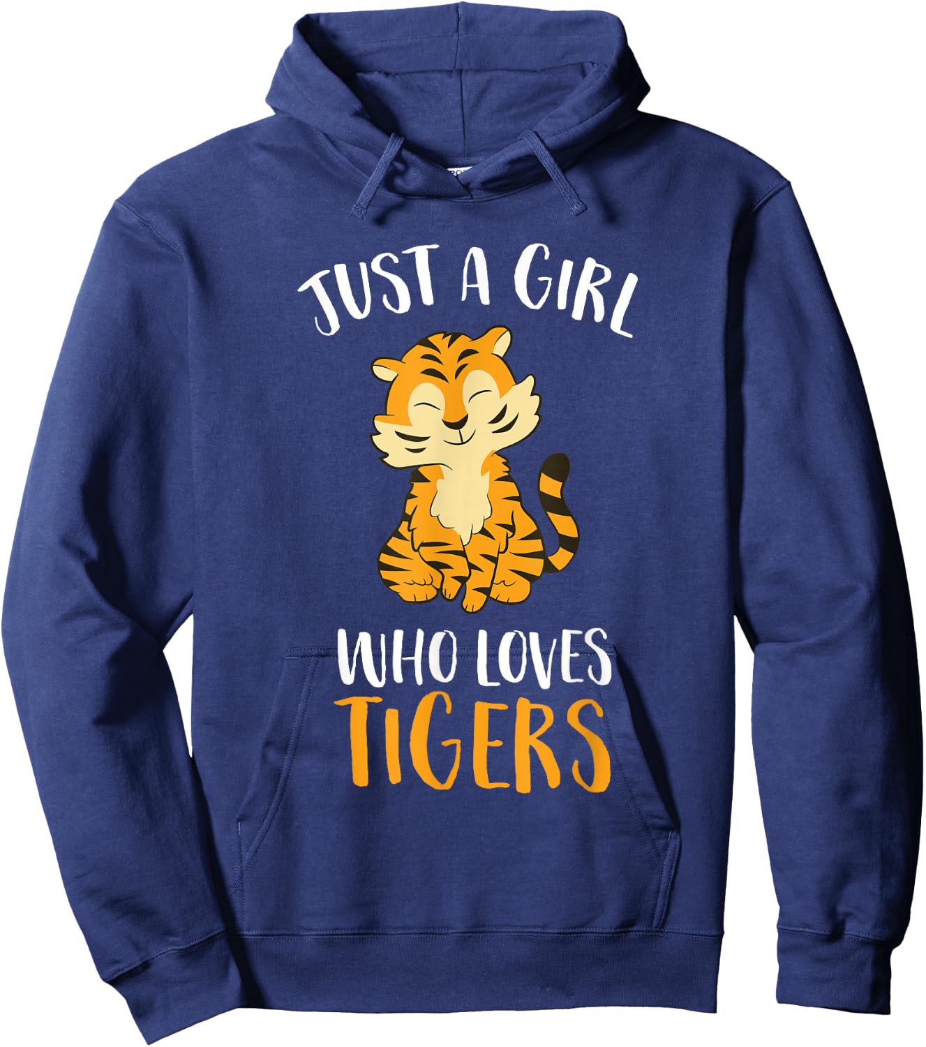 Just A Girl Who Loves Tigers Cute Tiger Small Hoodie - Hoodie | Navy