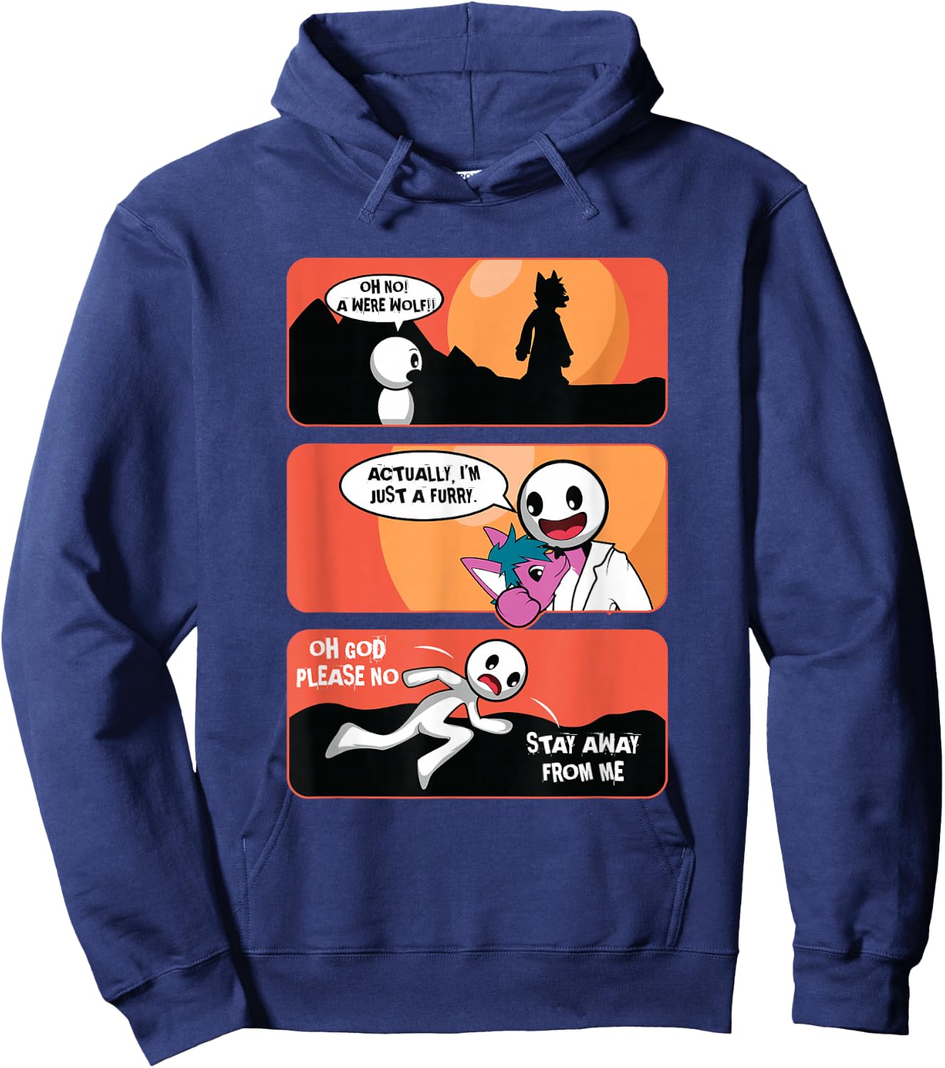 Eigentlich ein Furry Tiere, Haustiere, Tiere -Adults Furry and Nature Love Design Black Small Hoodie - Hoodie | Navy