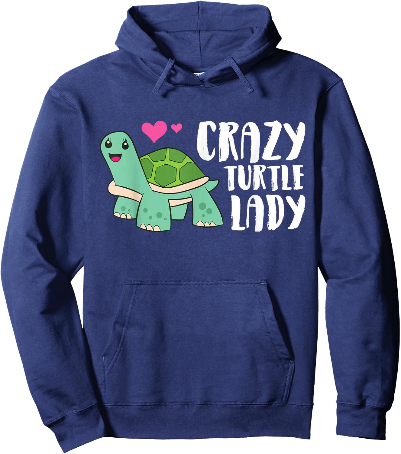 Crazy Turtle Lady Women Turtle Girl Hoodie - Hoodie | Navy