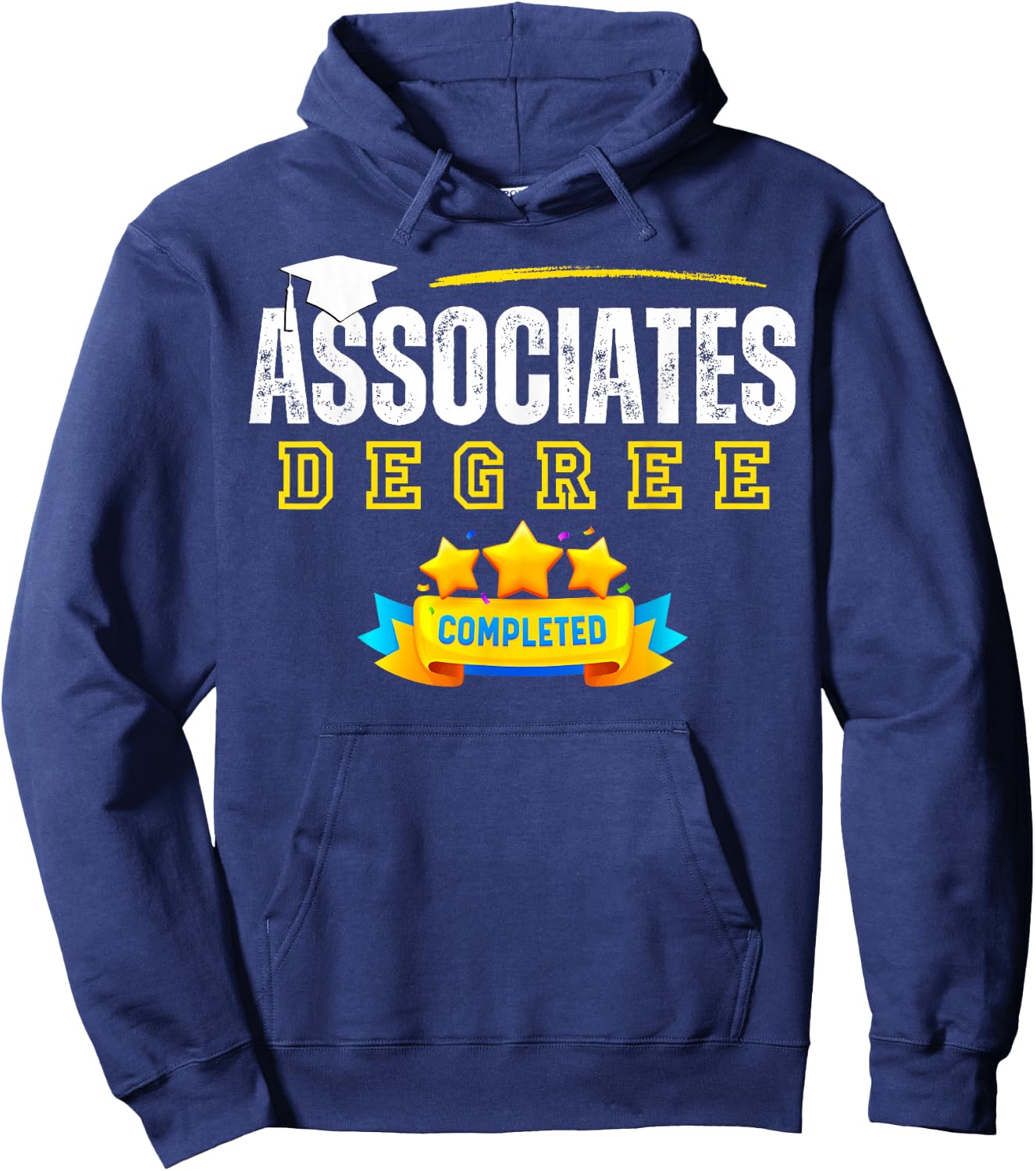 Associates Degree Graduation Senior Celebration Grad Party Hoodie - Hoodie | Navy