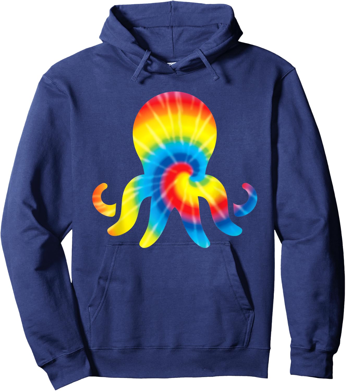 Tie Dye Octopus Rainbow Print Mollusc Hippie Peace Gift Hoodie - Hoodie | Navy