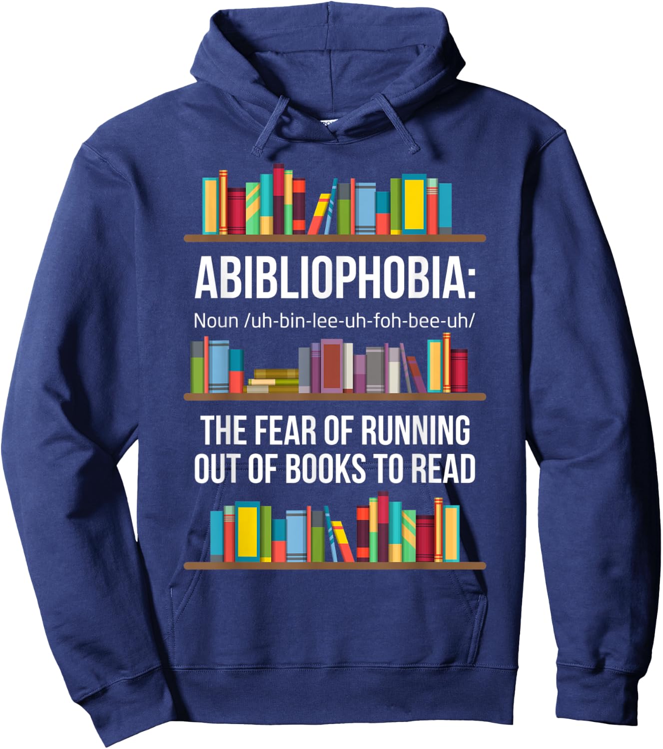 Abibliophobia Hoodie - Hoodie | Navy