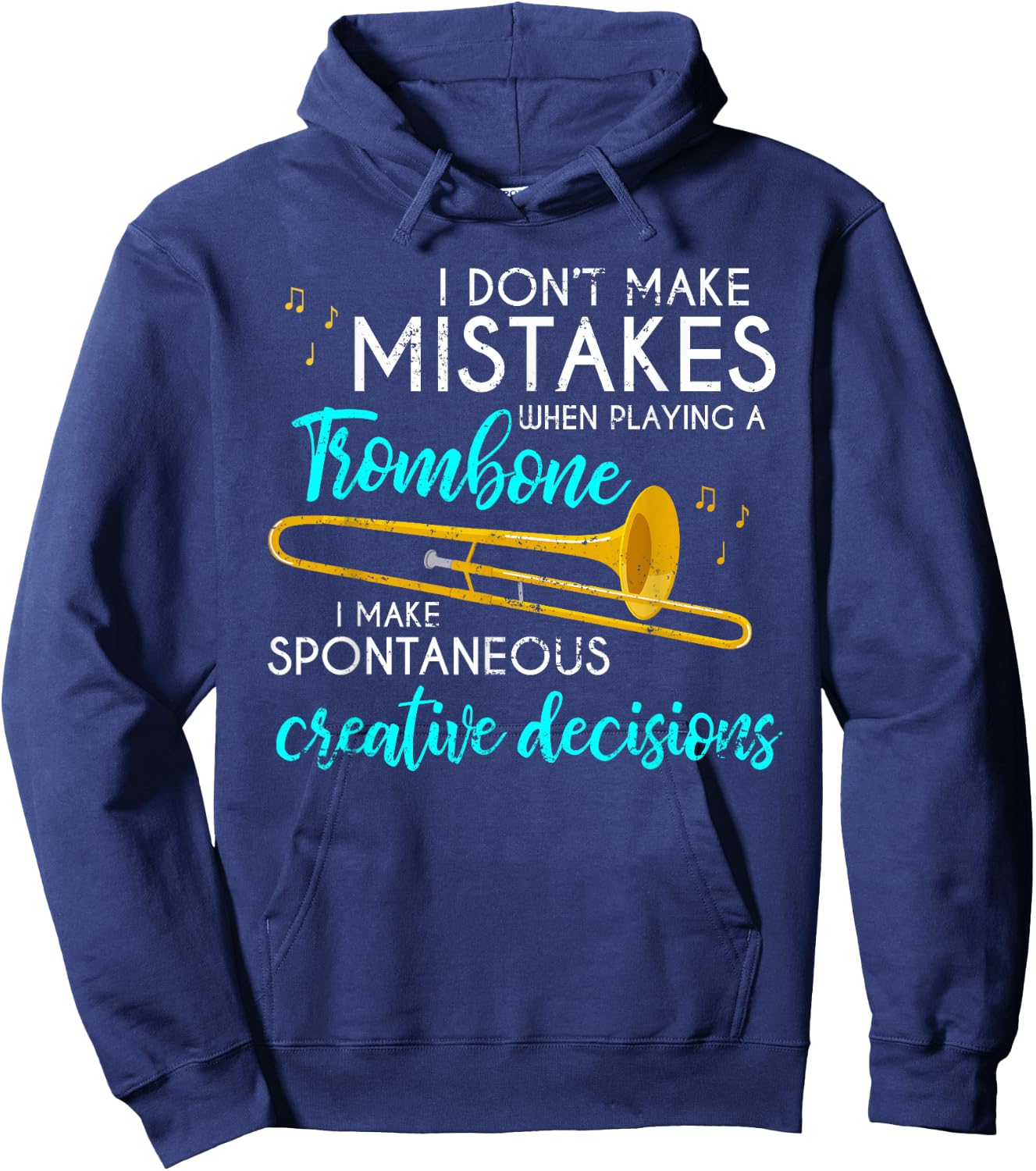 Orchestra Musician Gift Funny Trombone Hoodie - Hoodie | Navy