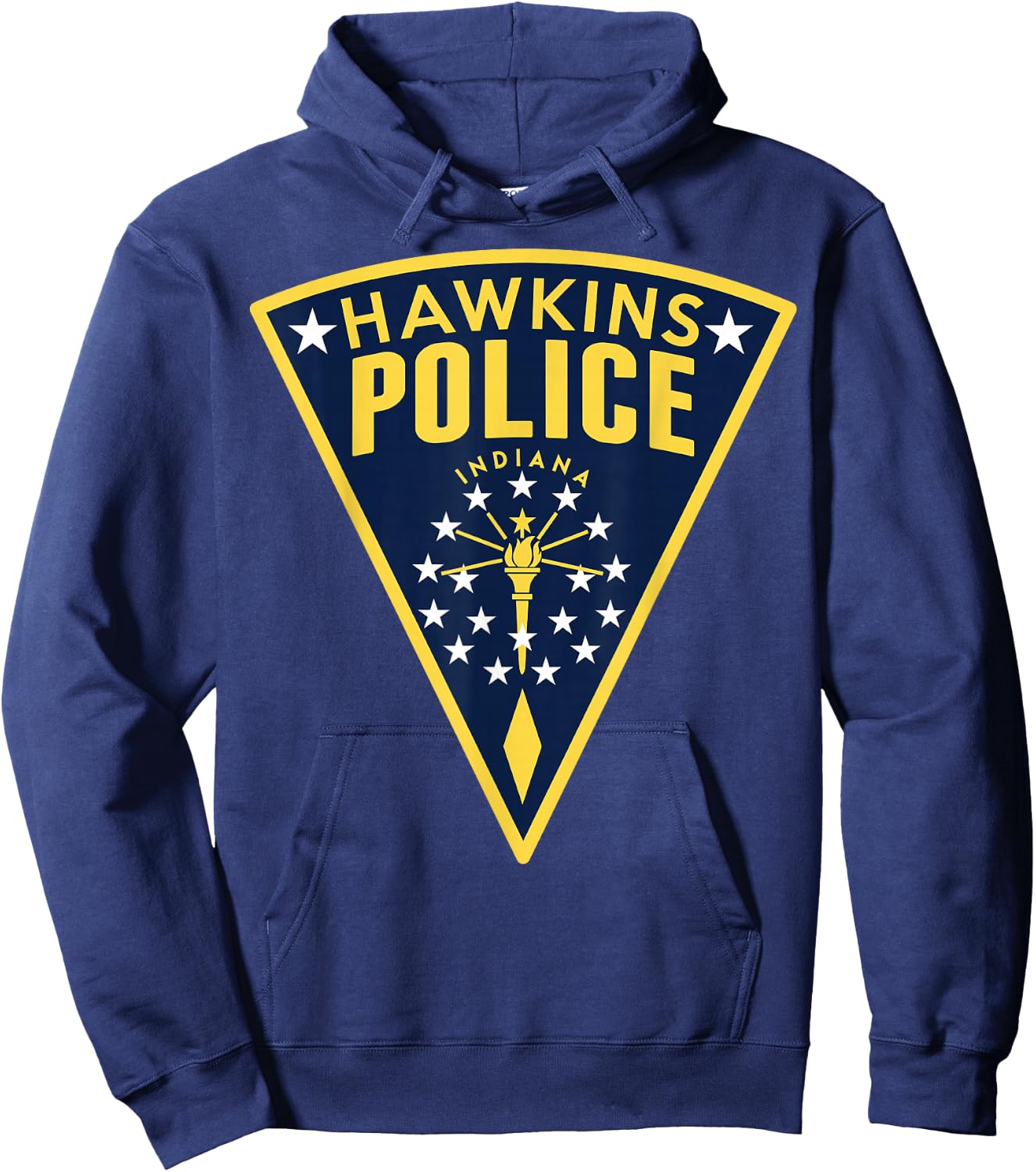 Netflix Stranger Things Hawkins Police Patch Hoodie - Hoodie | Navy