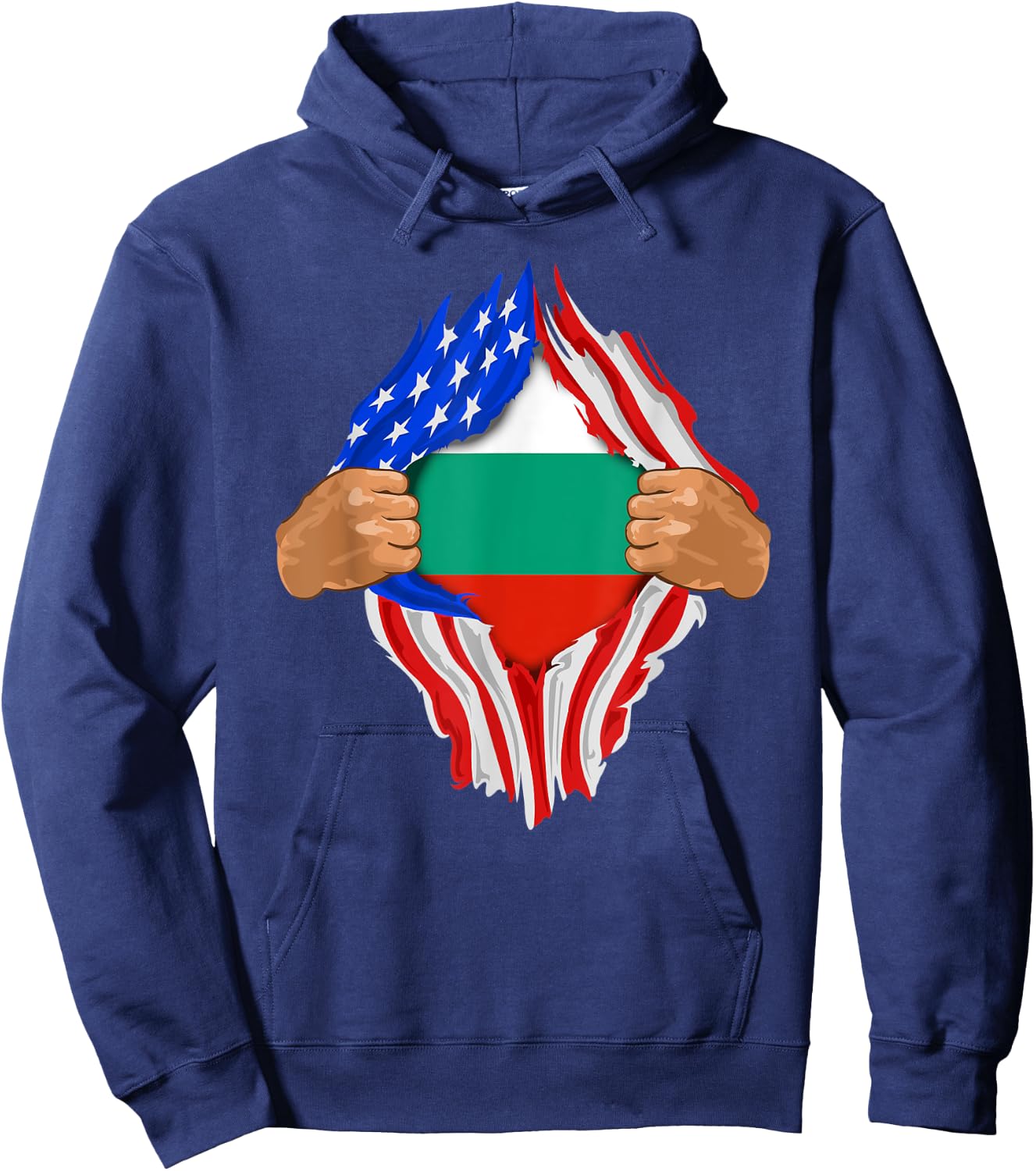 Bulgarian Blood Inside Me | Bulgaria Flag Gift Hoodie - Hoodie | Navy