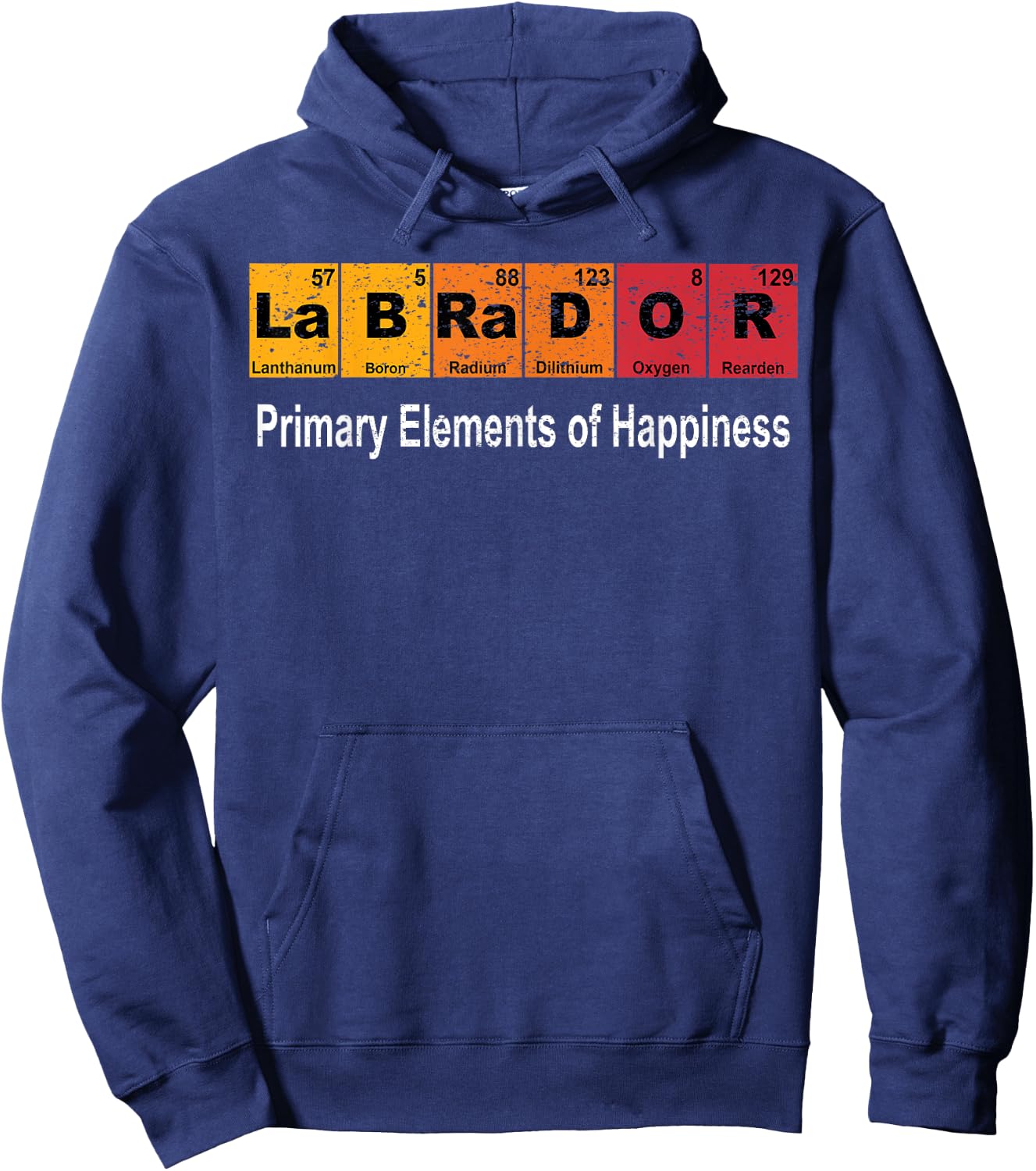 Vintage Labrador Dog Science Funny Periodic Table Pet Men Women Kids Hoodie - Hoodie | Navy