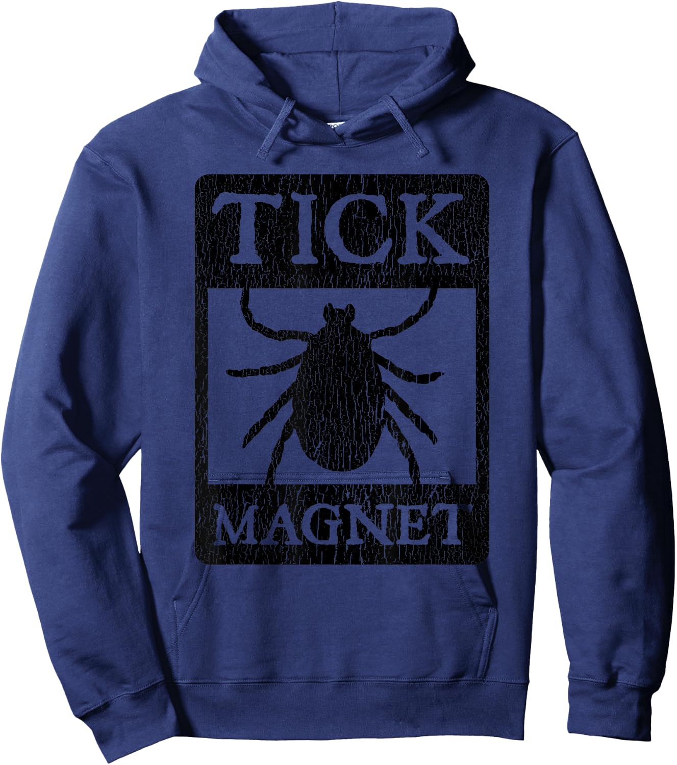 Tick Magnet Funny Summer Vacation Gag Gift Men Women Kids Hoodie - Hoodie | Navy