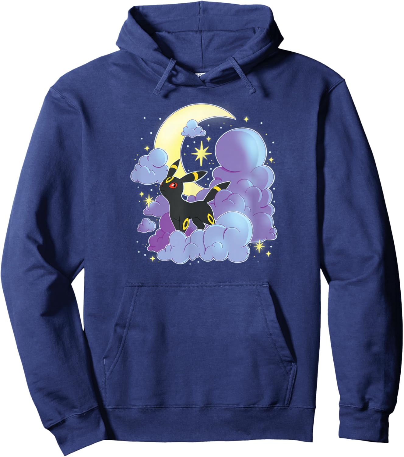 Pokémon - Umbreon Celestial Moon With Clouds Hoodie - Hoodie | Navy