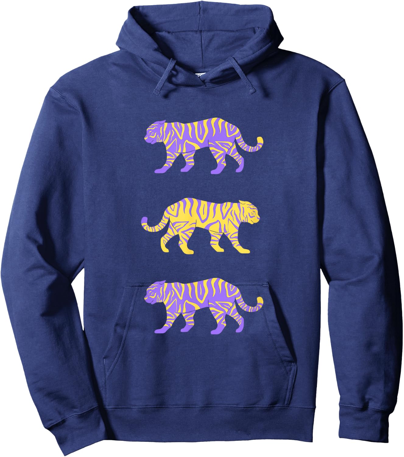 Baton Rouge Louisiana College Football Purple & Gold Tigers Hoodie - Hoodie | Navy