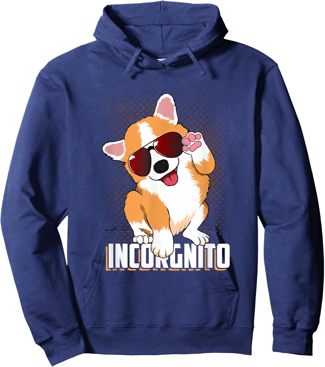 Funny Corgi Incorgnito for Dog and Pet Lovers Hoodie - Hoodie | Navy