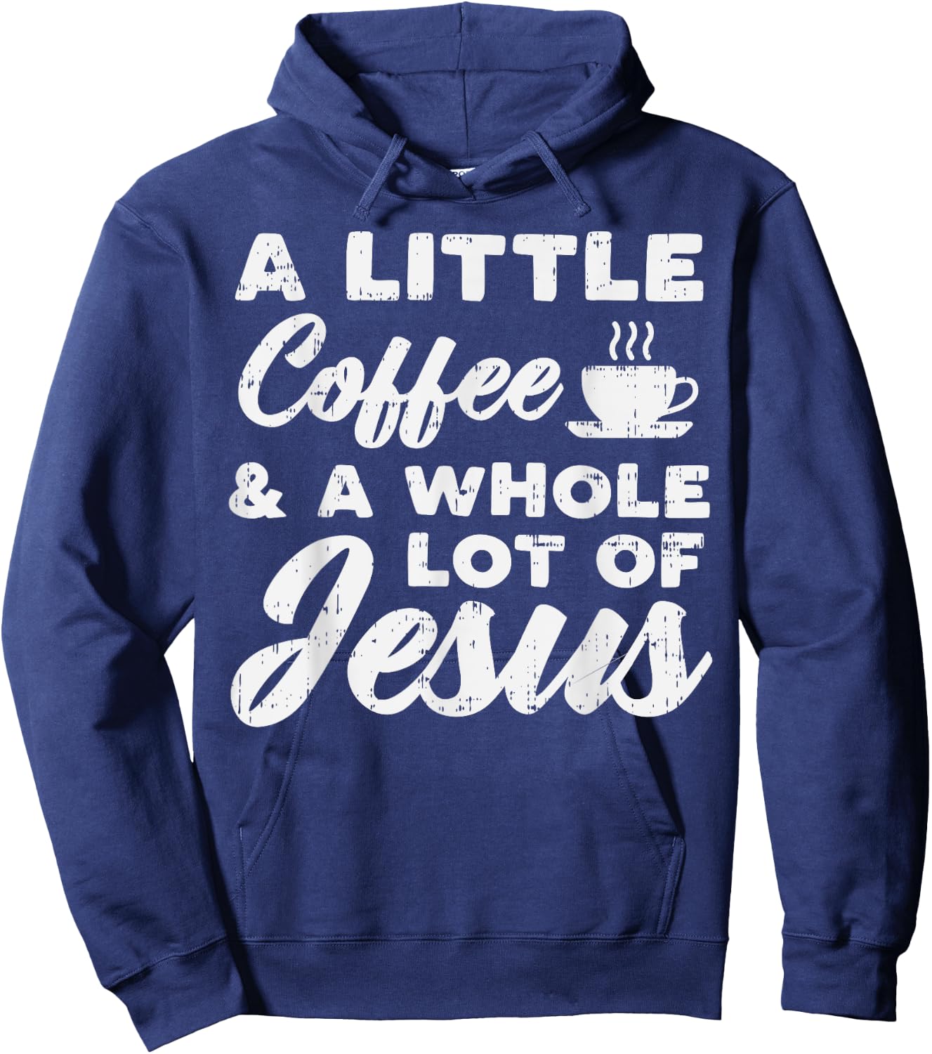 Little Coffee Jesus God Christ Religious Christian Gift Hoodie - Hoodie | Navy