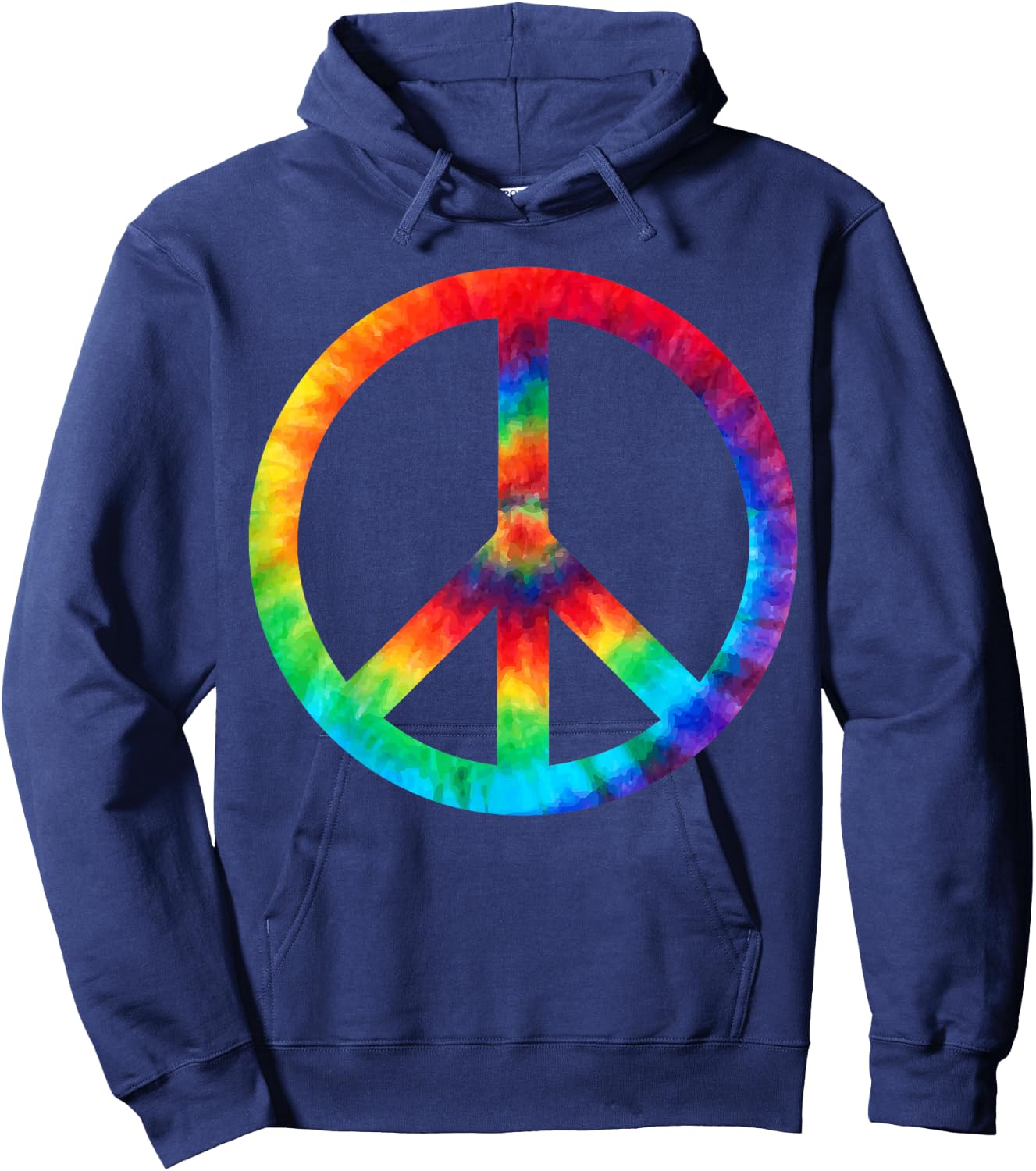 PEACE SIGN Tie Dye | Hippies Christmas s Hoodie - Hoodie | Navy