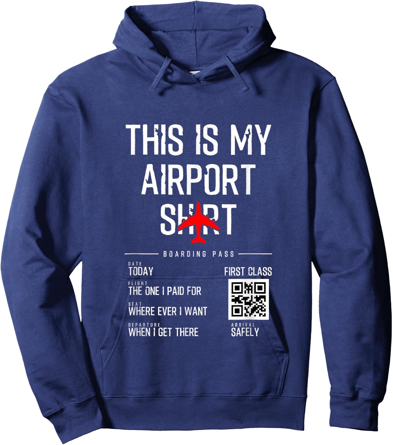 This is My Airport Funny Family Travel Hoodie - Hoodie | Navy