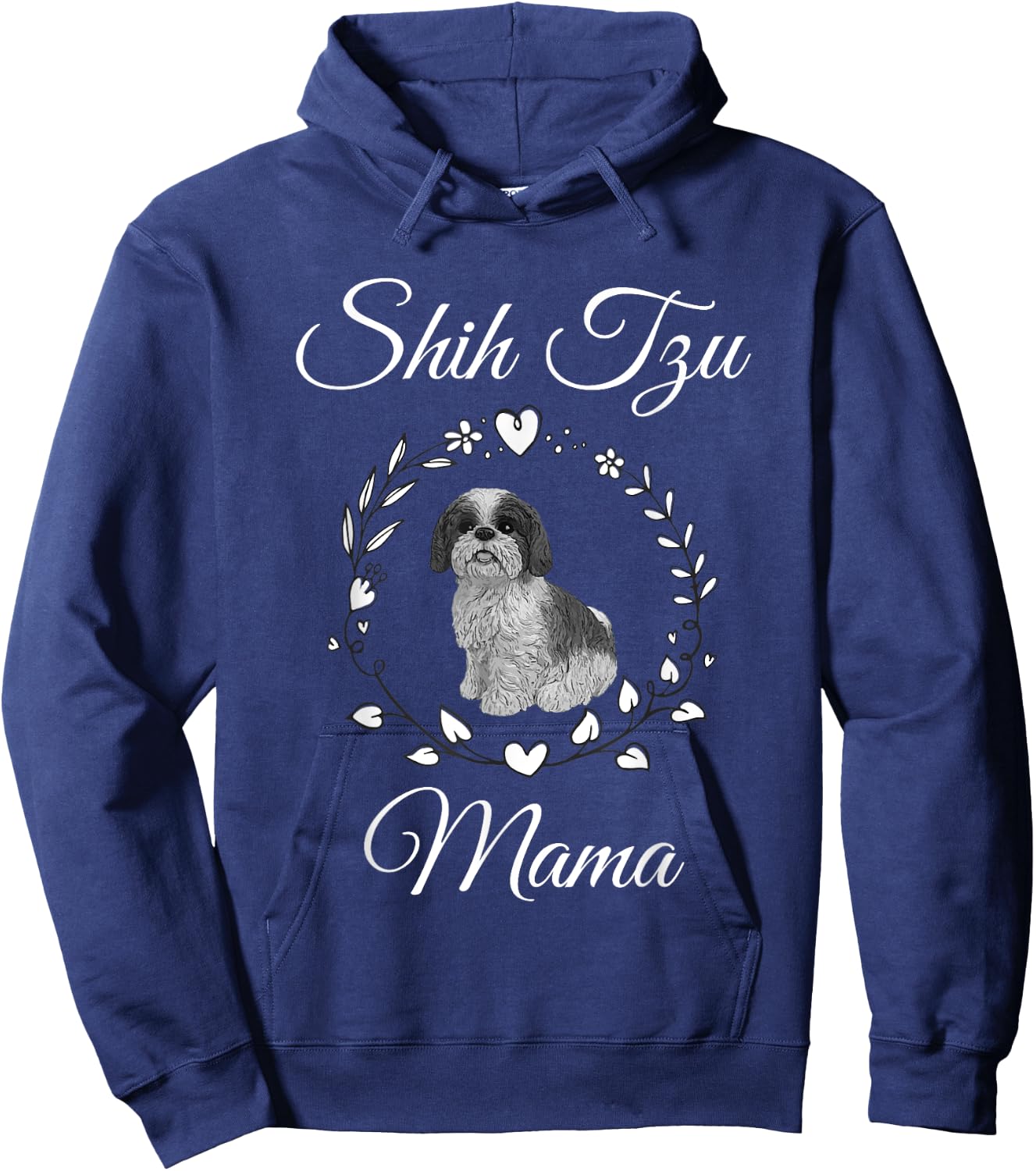 Shih Tzu Mama Funny Dog Lover Mothers Day Shitzu Dog Gift Hoodie - Hoodie | Navy