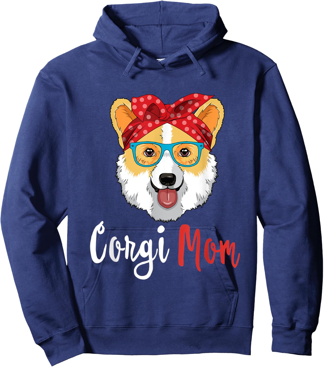 Corgi Mama Shirt Puppy Mom Dog Mama Lover Gift Hoodie - Hoodie | Navy