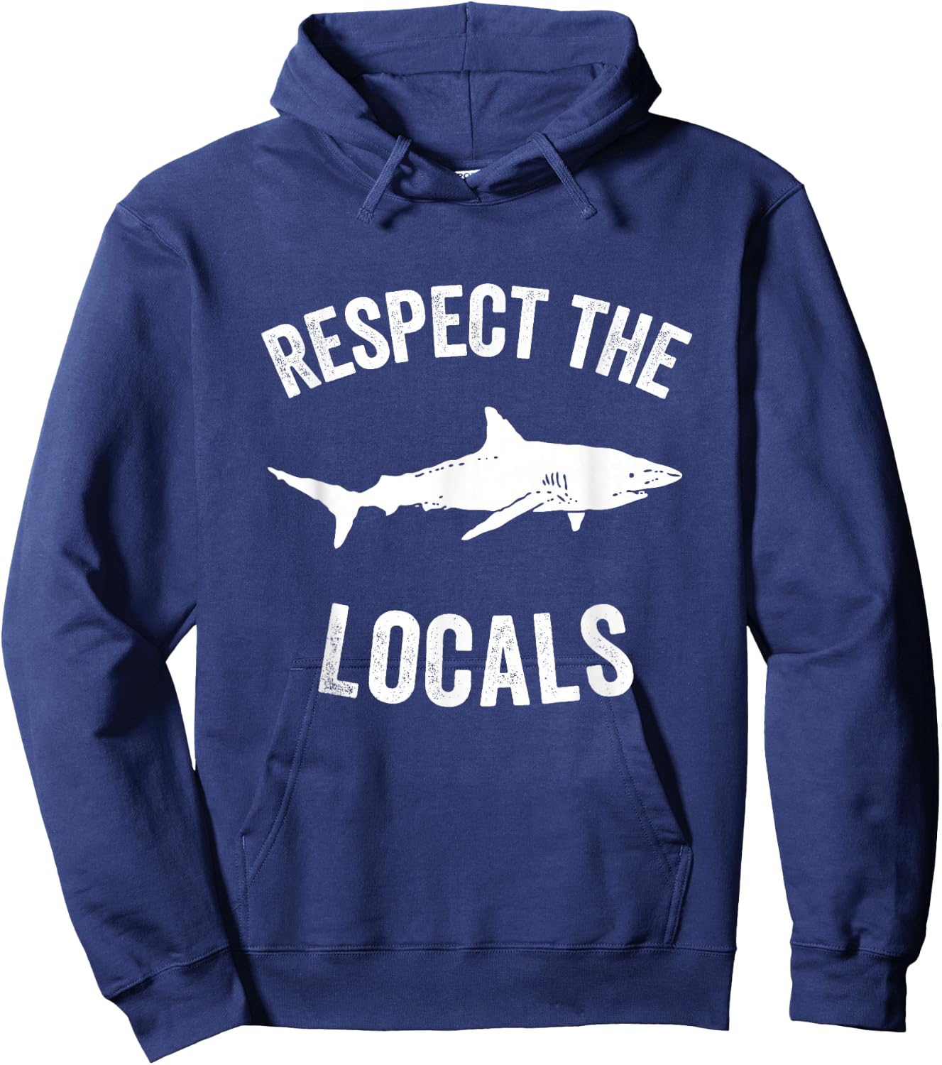 Shark Ocean Animal Rights | Respect The Locals | Shark Gift Hoodie - Hoodie | Navy