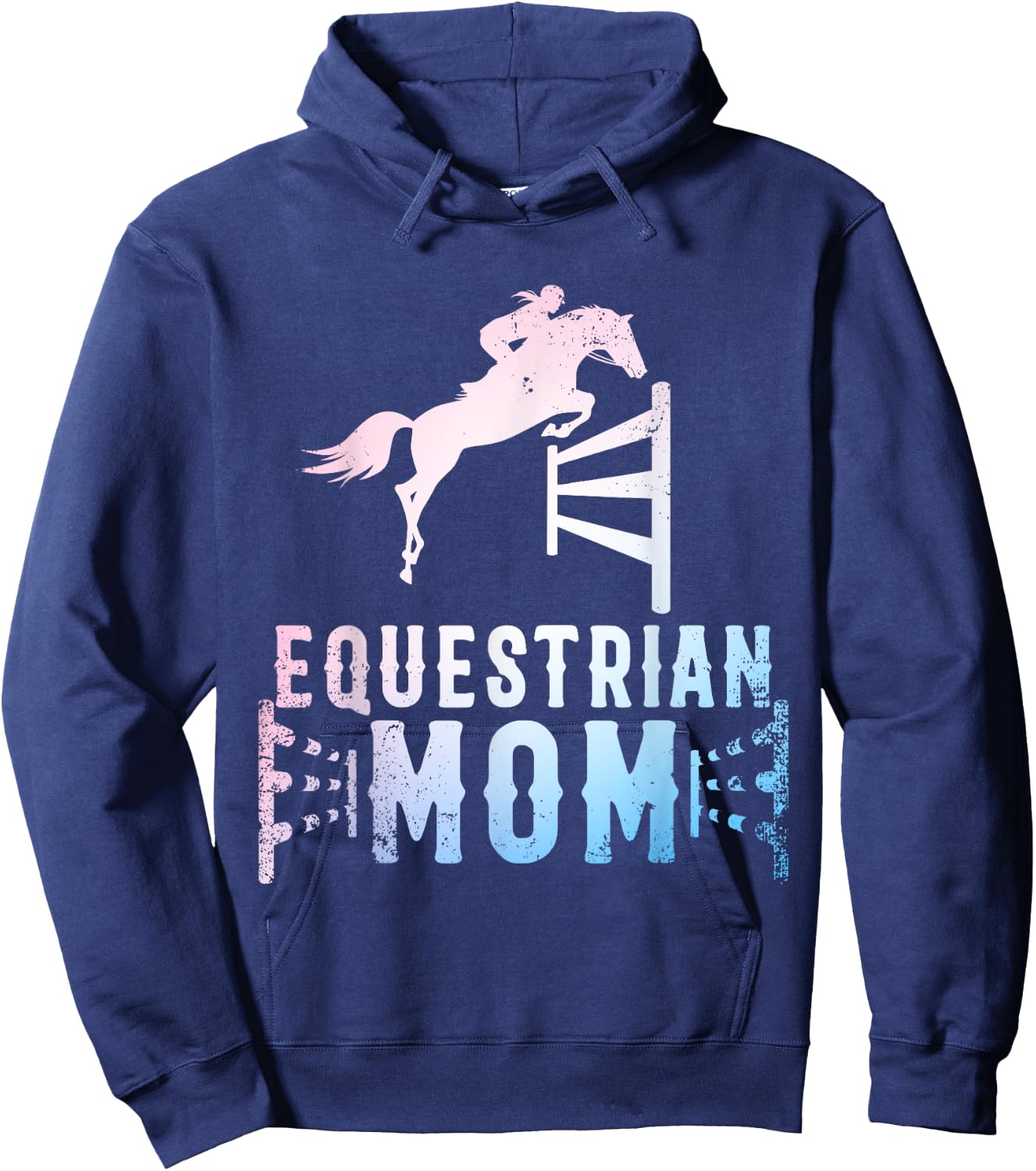 Equestrian Mom Art For Girls Horseback Riding Horse Lover Hoodie - Hoodie | Navy