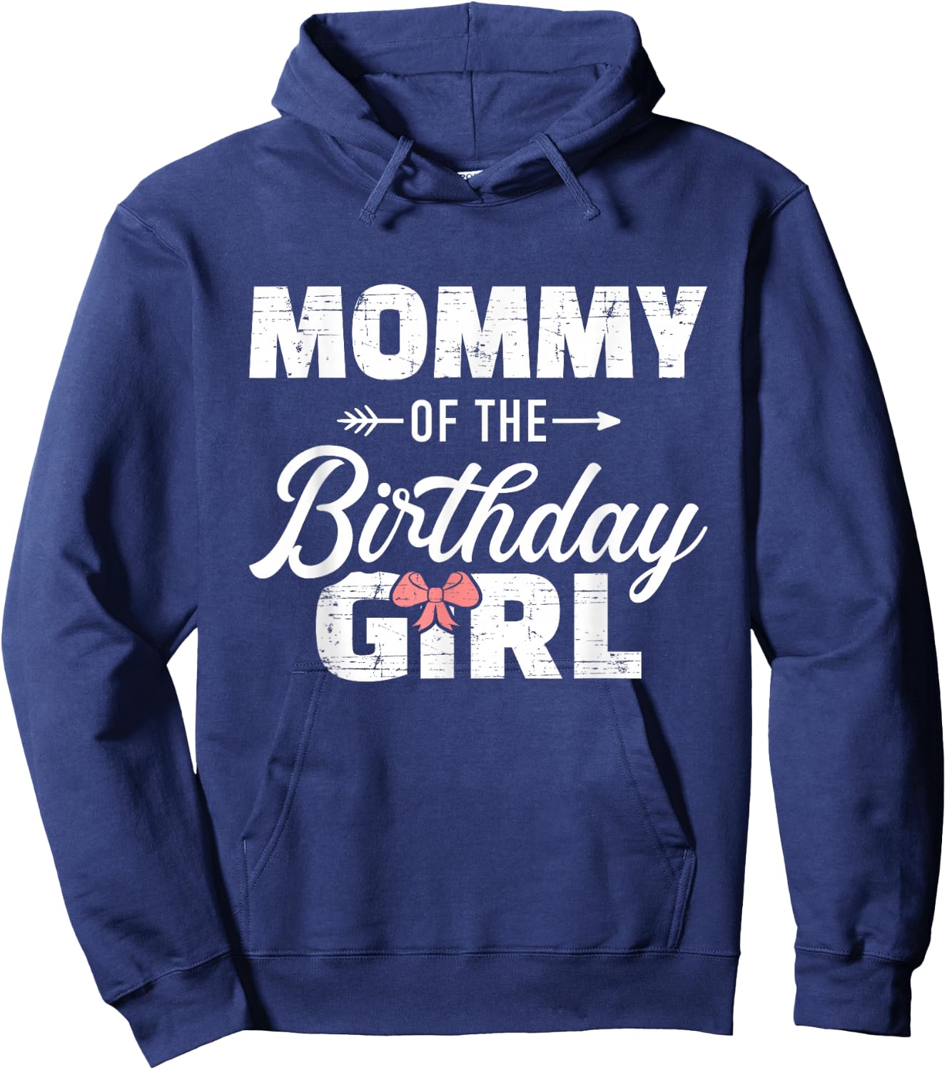 Mommy of the birthday daughter girl matching family for mom Hoodie - Hoodie | Navy
