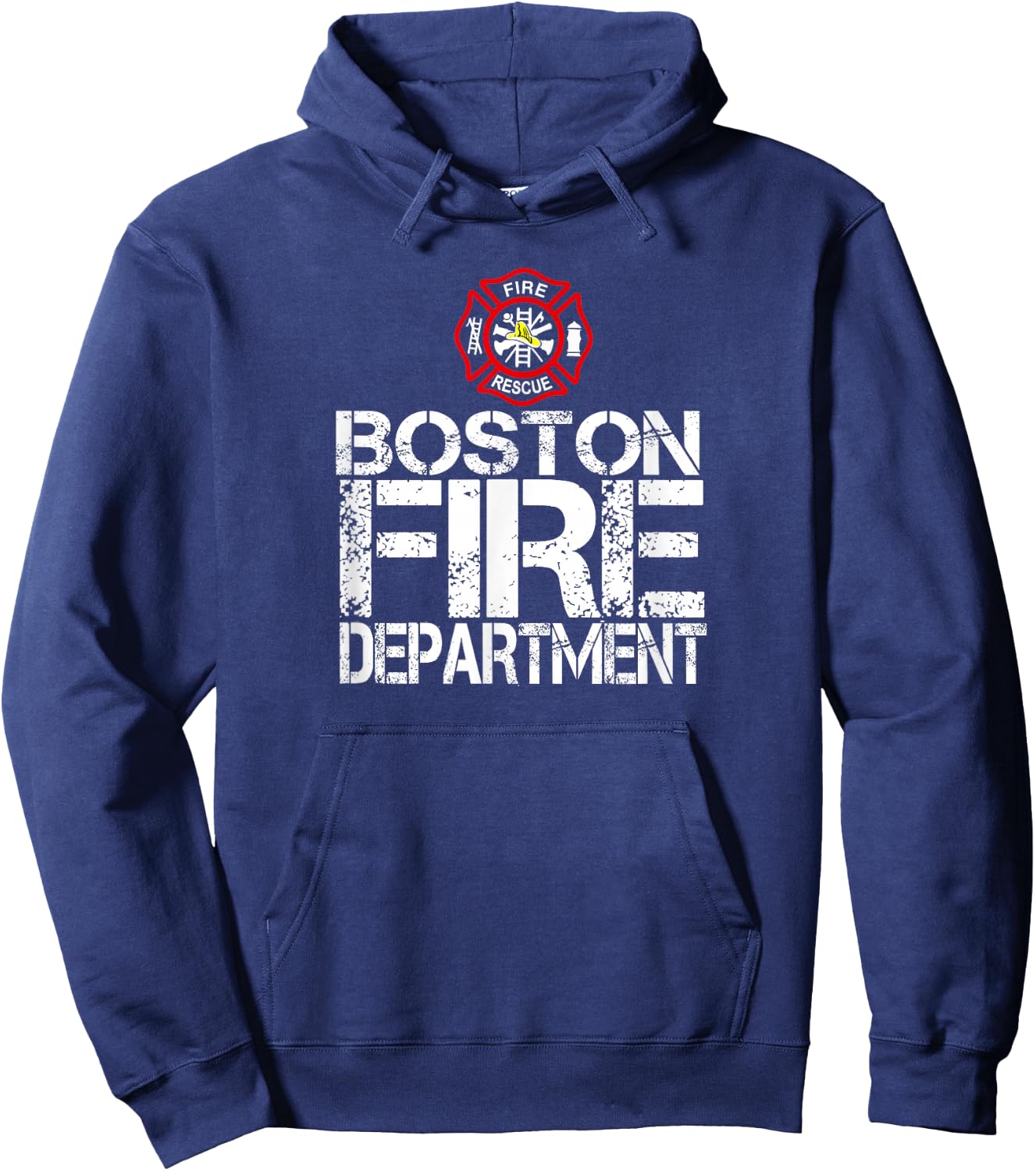 Boston Fire Dept with Florian Cross for Family Kids Adults Hoodie - Hoodie | Navy