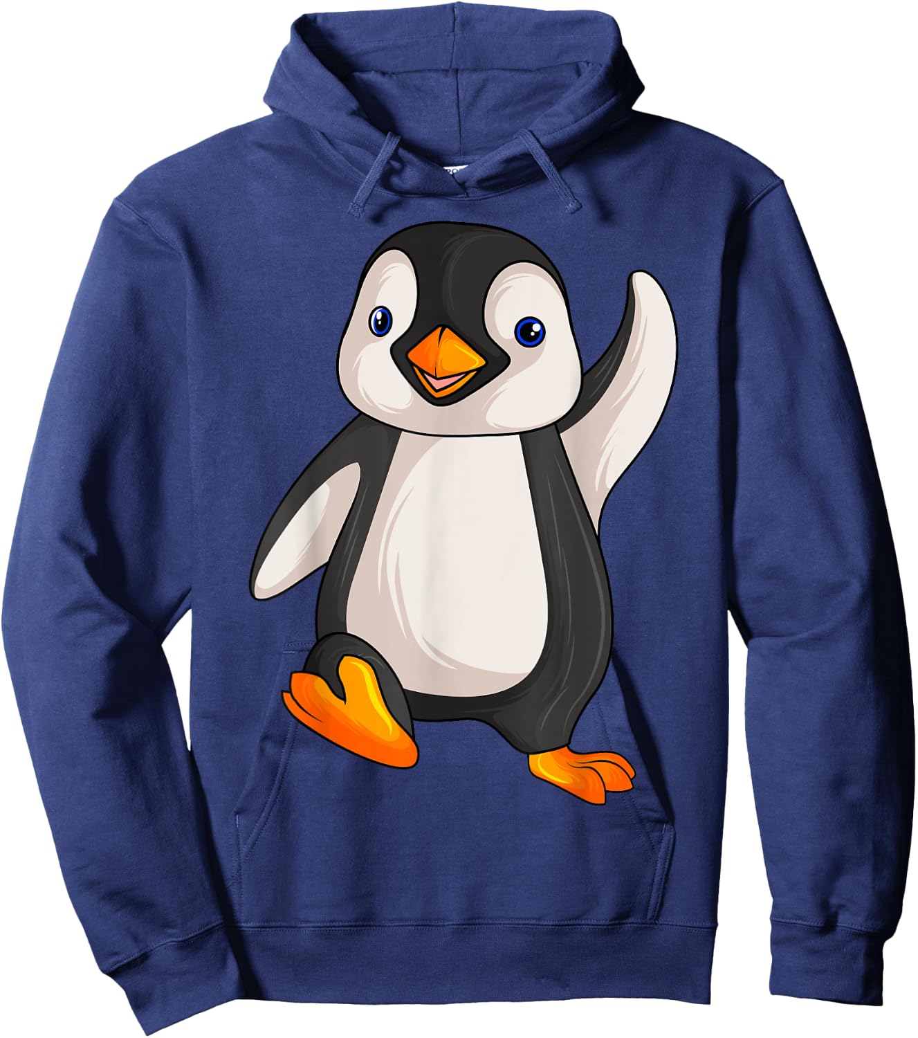 Funny Penguin Apparel Gift Ideas -Adults Kids Children Birthday Gift Penguin Animal Print Black Small Classic Fit Short Sleeve Hoodie - Hoodie | Navy