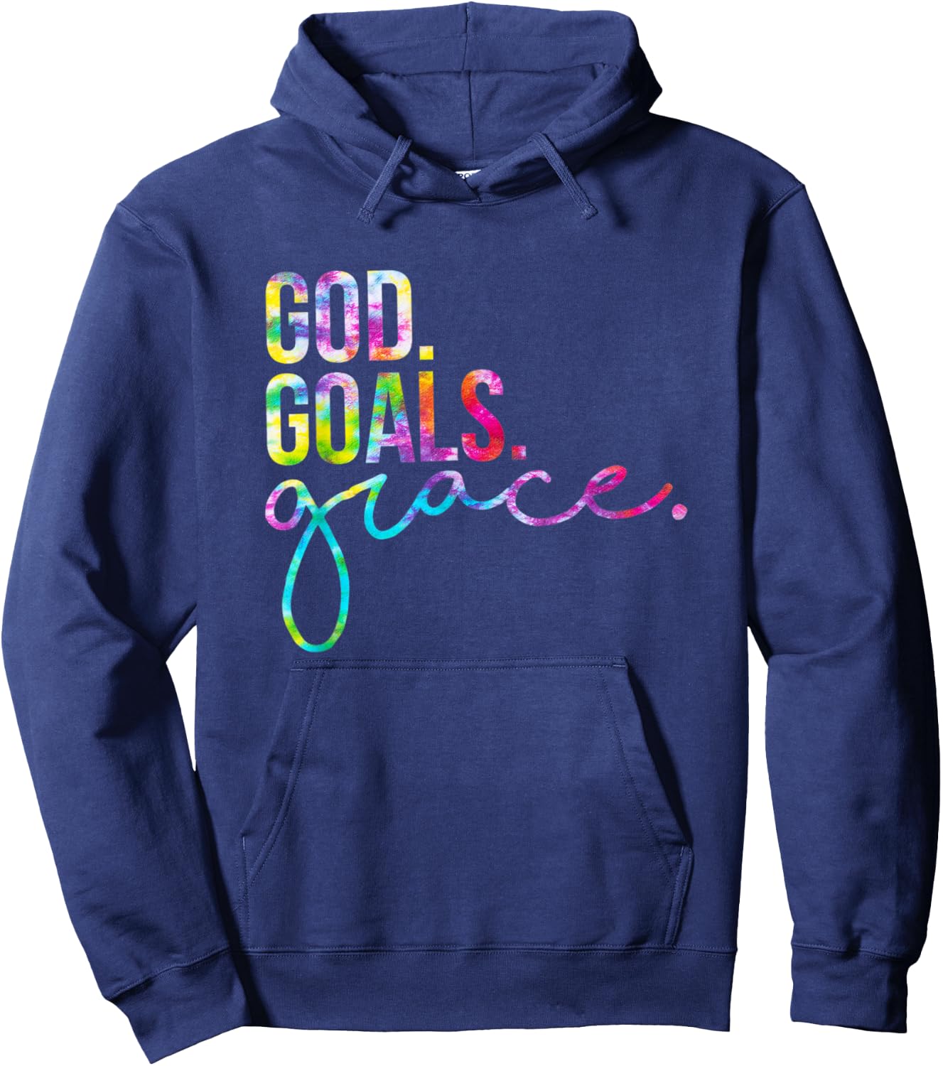 God Goals Grace, Christian Workout Tank, Christian , Mom Hoodie - Hoodie | Navy