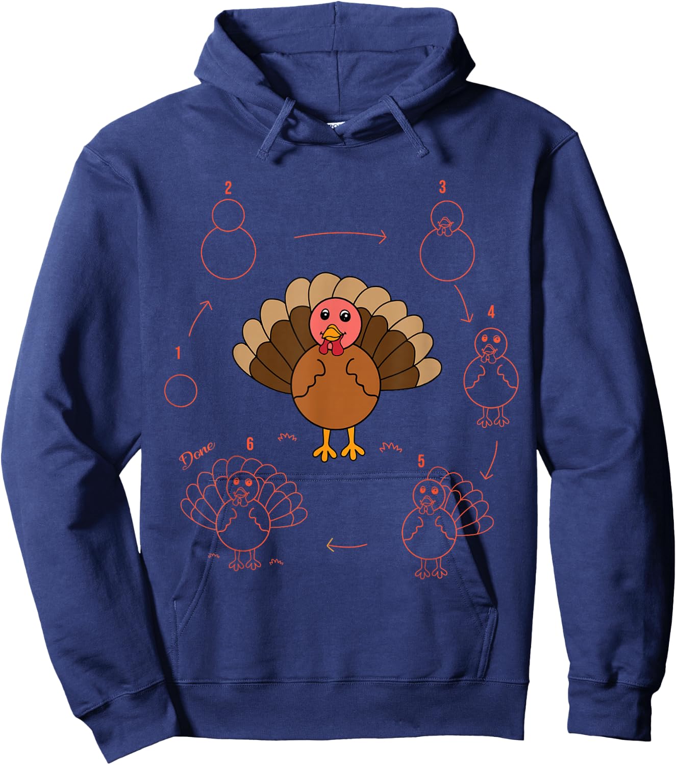 Turkey Thanksgiving Lovers Art Teacher and Student Hoodie - Hoodie | Navy