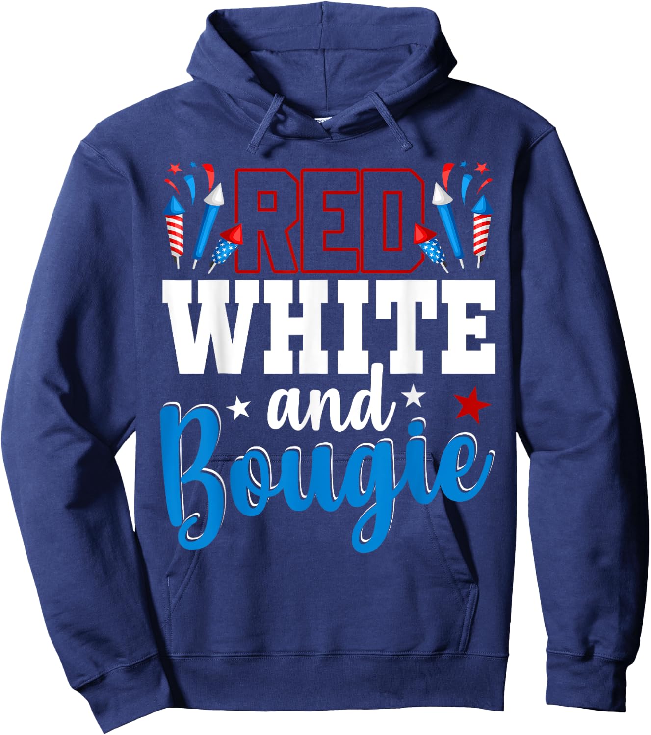 Red White And Bougie 4th Of July American Independence Day Men Hoodie - Hoodie | Navy