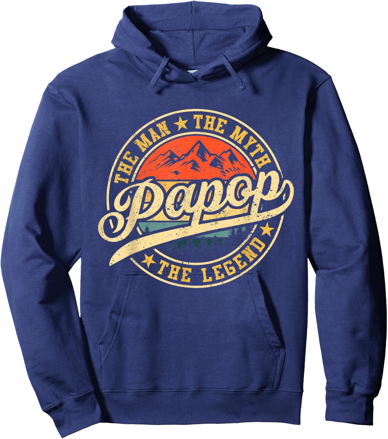 Papop The Man The Myth The Legend Funny Grandpa Father's Day Hoodie - Hoodie | Navy