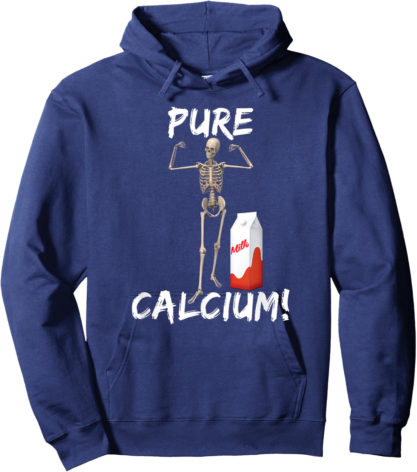 Pure Calcium Skeleton Meme Hoodie - Hoodie | Navy